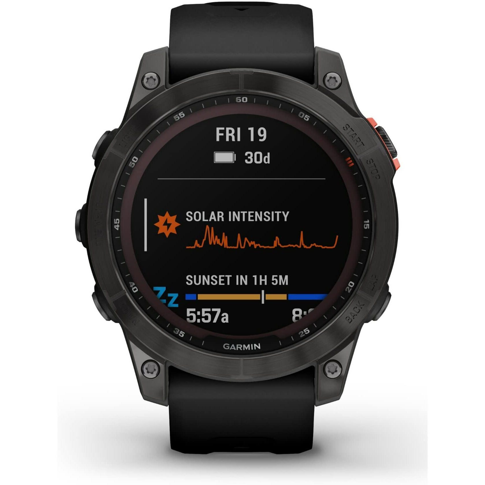 Garmin Fenix 7 Solar, Adventure Smartwatch, With Solar Charging Capabilities, Rugged Outdoor Watch With Gps, Touchscreen, Health And Wellness Features, Slate Gray With Black Band