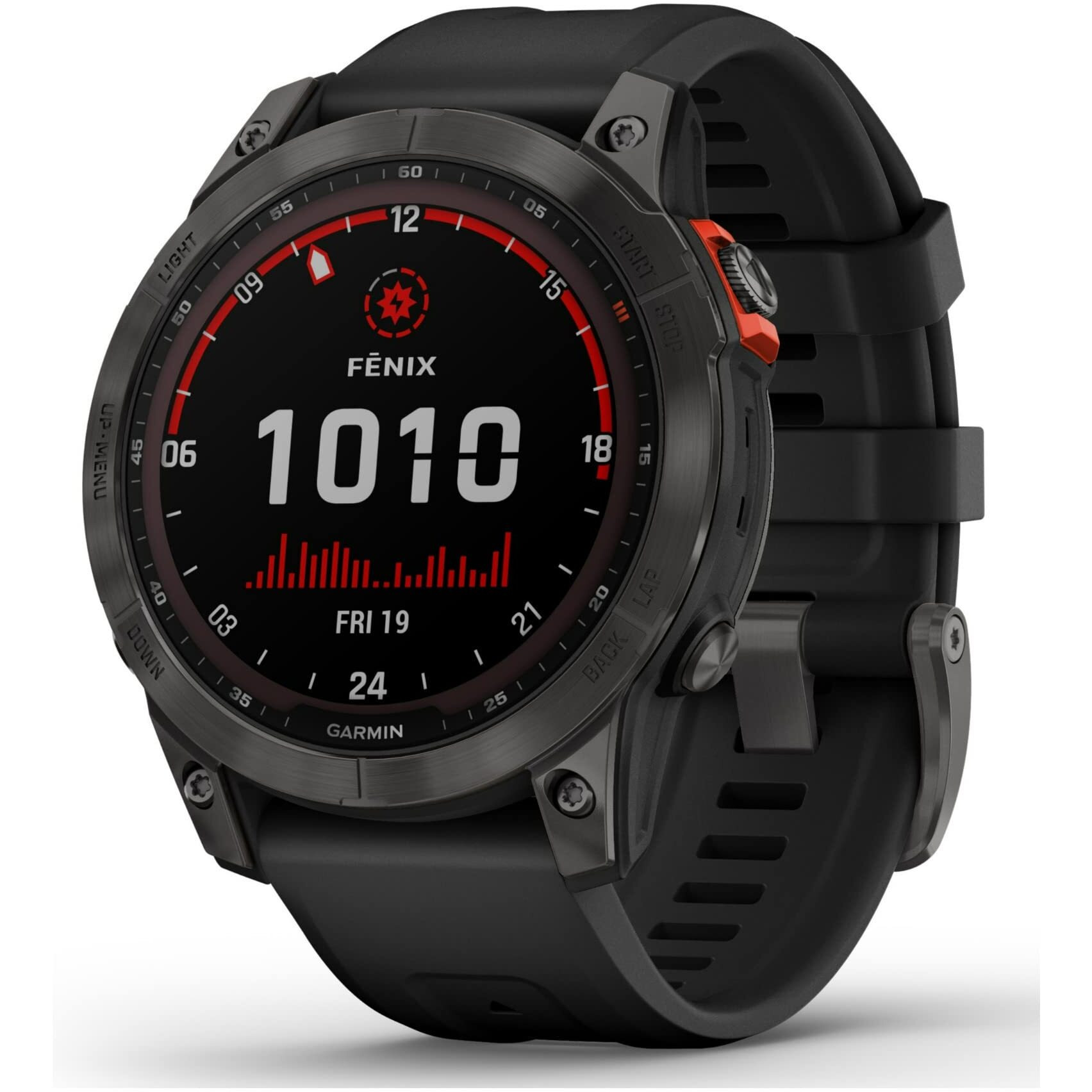 Garmin Fenix 7 Solar, Adventure Smartwatch, With Solar Charging Capabilities, Rugged Outdoor Watch With Gps, Touchscreen, Health And Wellness Features, Slate Gray With Black Band