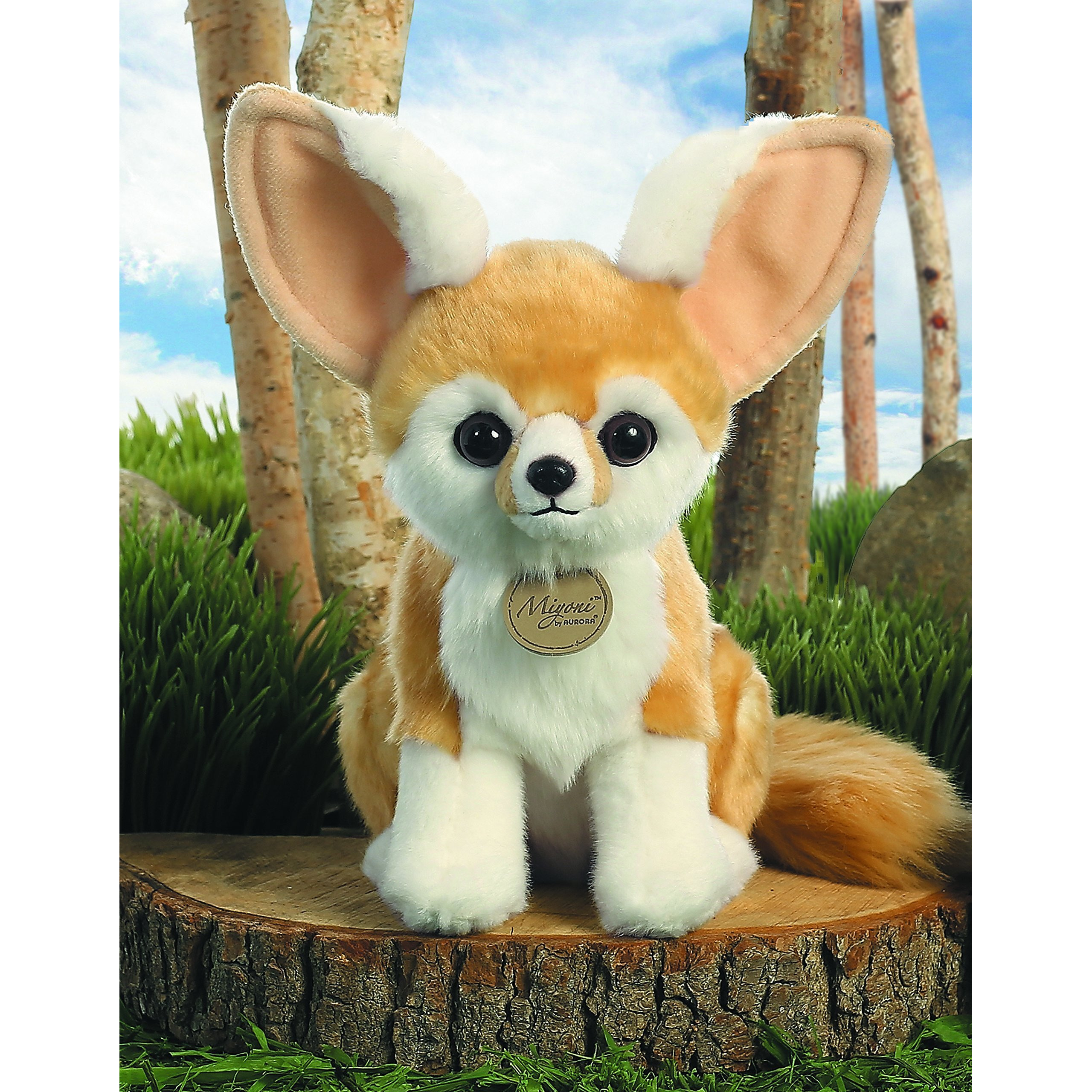Aurora Realistic Miyoni Fennec Fox Stuffed Animal - Lifelike Detail - Cherished Companionship - Brown 9 Inches