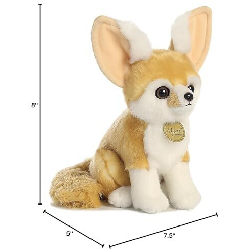 Aurora Realistic Miyoni Fennec Fox Stuffed Animal - Lifelike Detail - Cherished Companionship - Brown 9 Inches