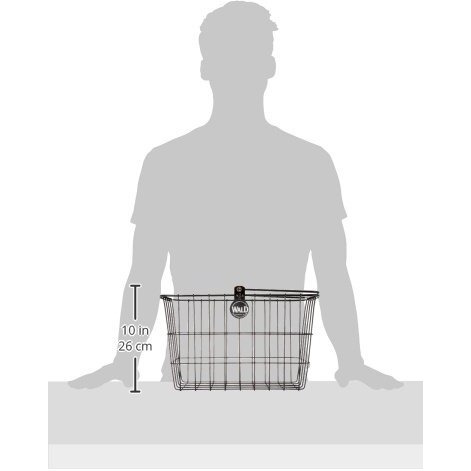 Wald 3133 Front Quick Release Bicycle Basket With Bolt On Clamp (14.5 X 9.5 X 9, Black)
