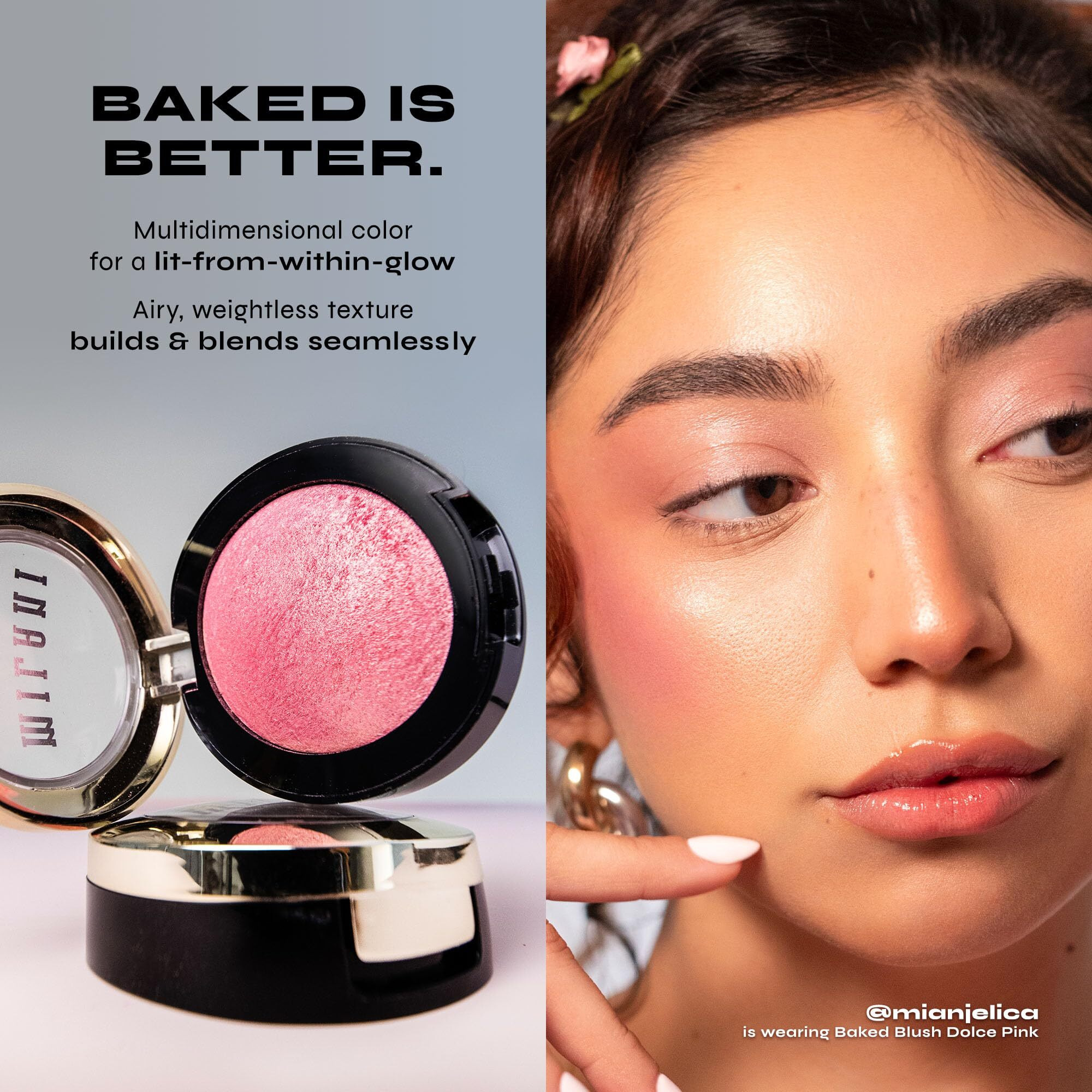 Milani Baked Blush - Rose D'Oro (0.12 Ounce) Cruelty-Free Powder Blush - Shape, Contour & Highlight Face For A Shimmery Or Matte Finish