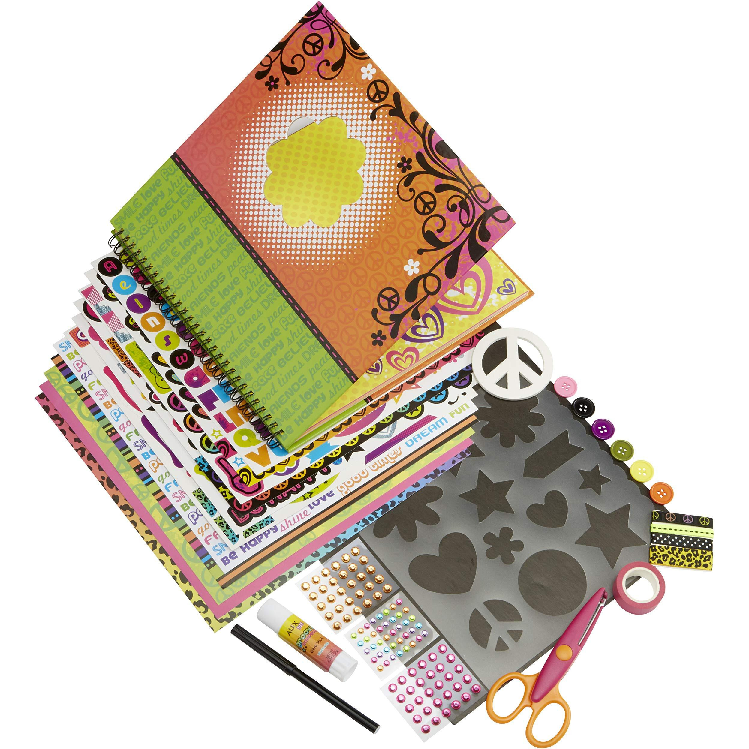 Alex Craft Groovy Scrapbook Kids Art And Craft Activity, Design 48 Pages, Allows Children To Be Creative And Use Their Imagination, Super Fun & Easy, For Ages 6 And Up