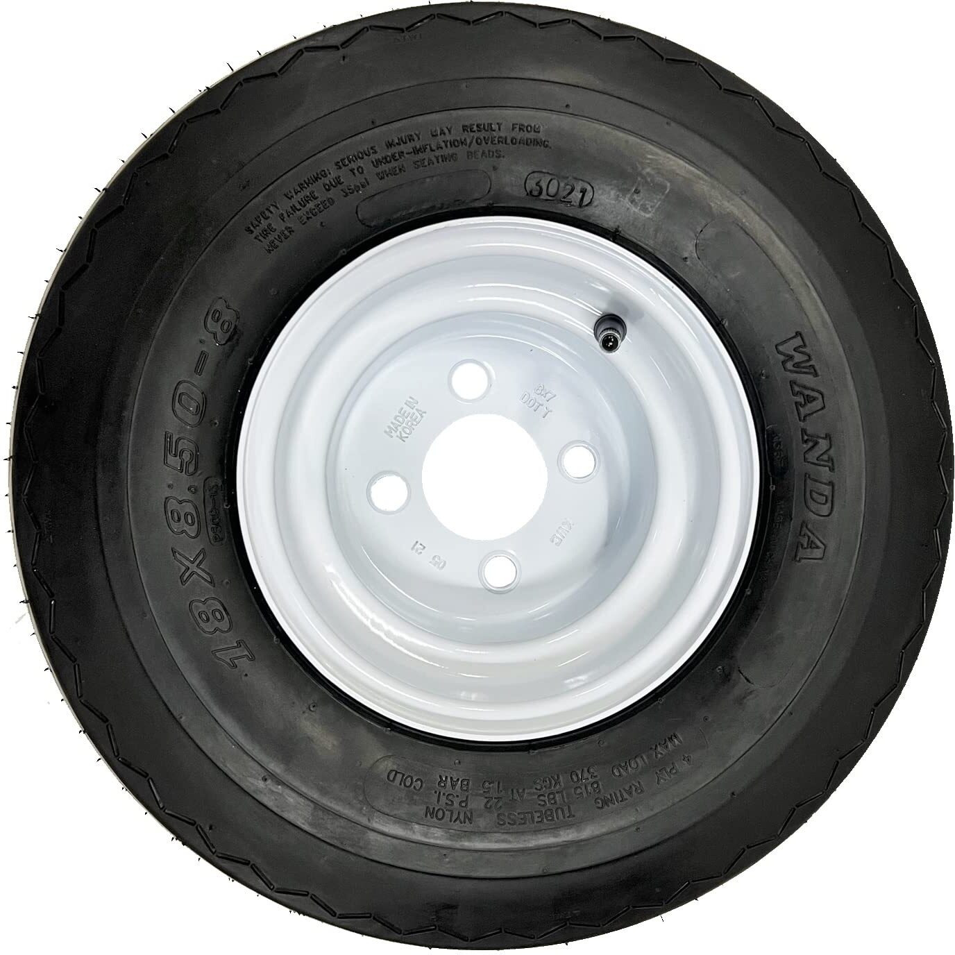 Ecustomrim 2-Pack Golf Cart Tires On Rims 18 X 8.5 X 8 18-850-8 18X8.50-8 White 4 Lug 18 In.