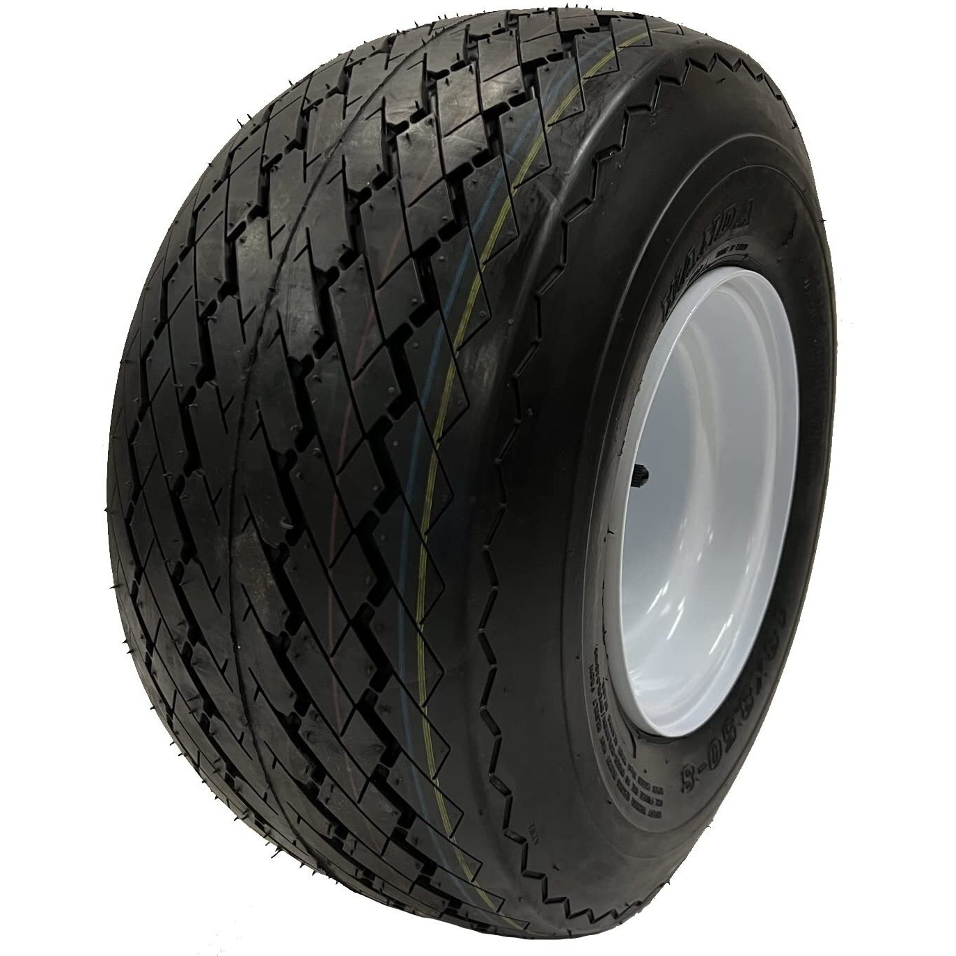 Ecustomrim 2-Pack Golf Cart Tires On Rims 18 X 8.5 X 8 18-850-8 18X8.50-8 White 4 Lug 18 In.