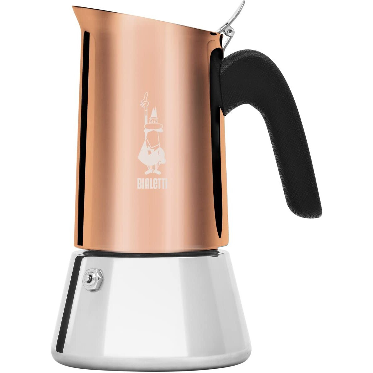 Bialetti - New Venus Induction, Stovetop Coffee Maker, Suitable For All Types Of Hobs, 18/10 Steel, 4 Cups (5.7 Oz), Aluminum, Copper,Silver