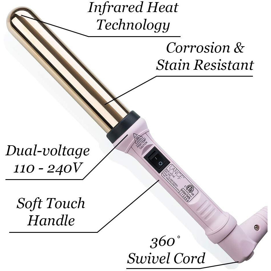 L'Ange Hair Ondul   Titanium Curling Wand | Professional Hot Tools Curling Iron 1.25 Inch | Salon Hair Styling Wands For Beach Waves | Best Hair Curler Wand For Frizz-Free, Lasting Curls