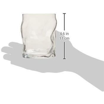 Bormioli Rocco Sorgente Double Old Fashioned Glasses, 14.25 Ounces, White, 4 Count (Pack Of 1)