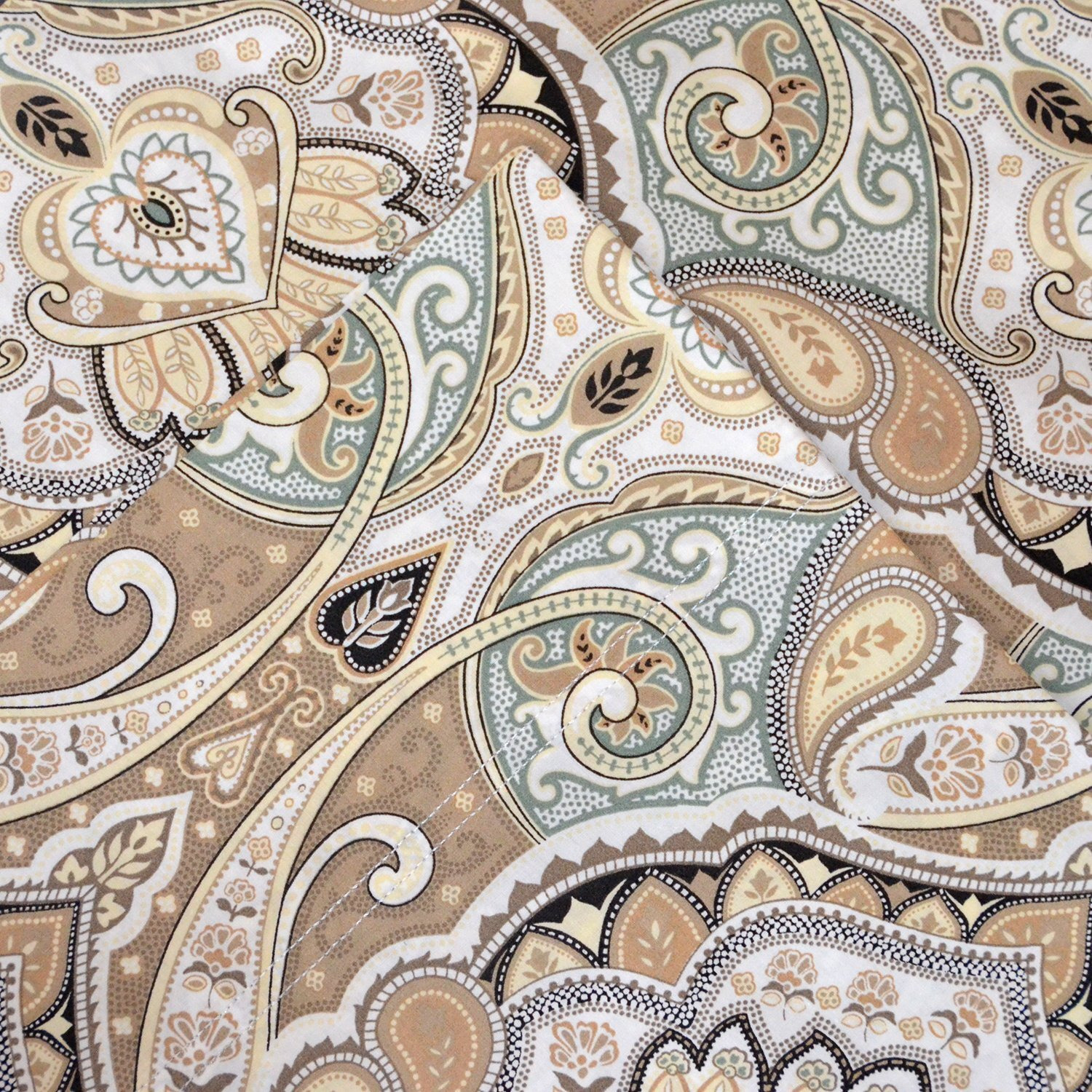 Pointehaven Bedding 4 Pieces Queen 100% Cotton Percale Sheets- Printed Bed Sheet & Pillowcase Sets- Soft Cotton Bed Sheets Set- Fits Mattress 19 Inches Deep Pocket (Queen, Cedar)