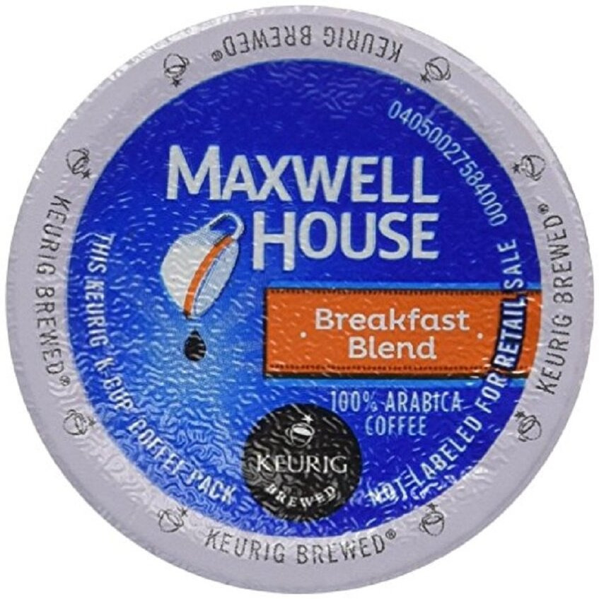 Maxwell House Breakfast Blend Coffee, K-Cup Pods,100 Count