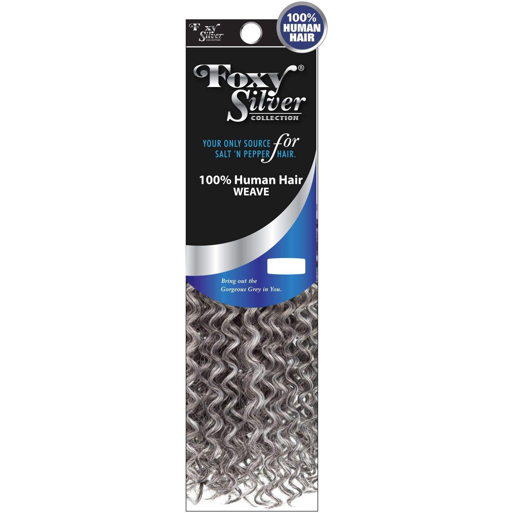 Foxy Silver (Weave - Salon Jerry Curl) 12 Inch - Human Hair Blend Weave In 44