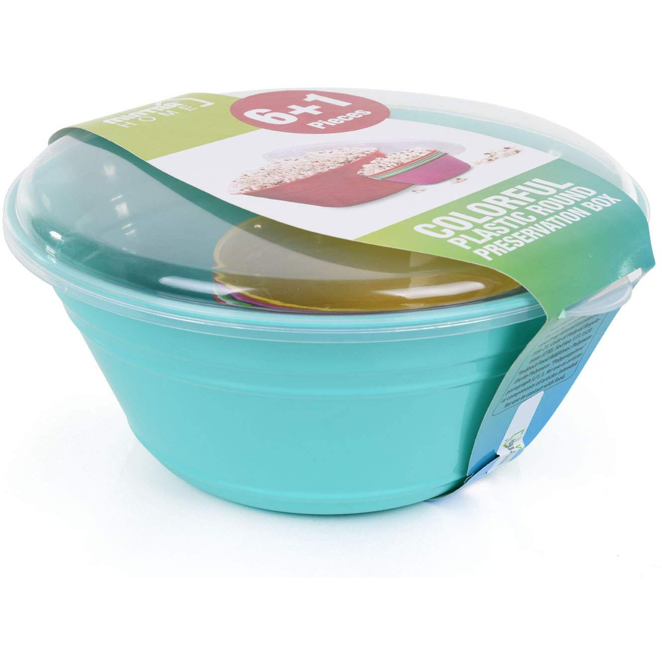 Mintra Home Snack Bowls (Popcorn Bowl Set, Teal)