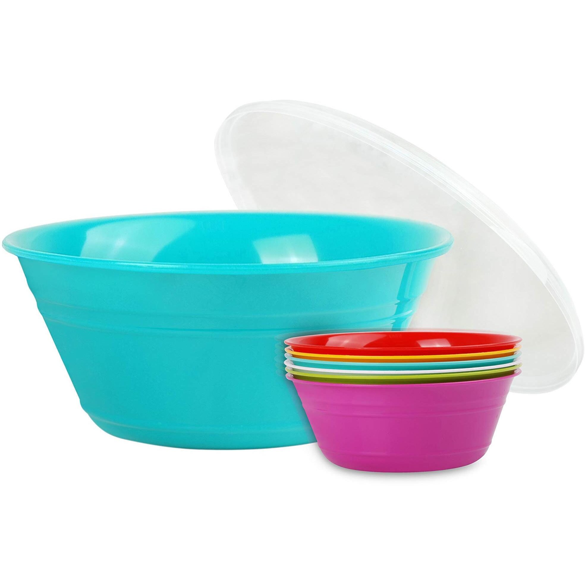 Mintra Home Snack Bowls (Popcorn Bowl Set, Teal)