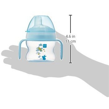 Mam Starter Cup (1 Count), Mam Sippy Cup, Drinking Cup With Extra-Soft Spill-Free Spout And Non-Slip Handles, For Boys 4+ Months, Five Ounces, Blue