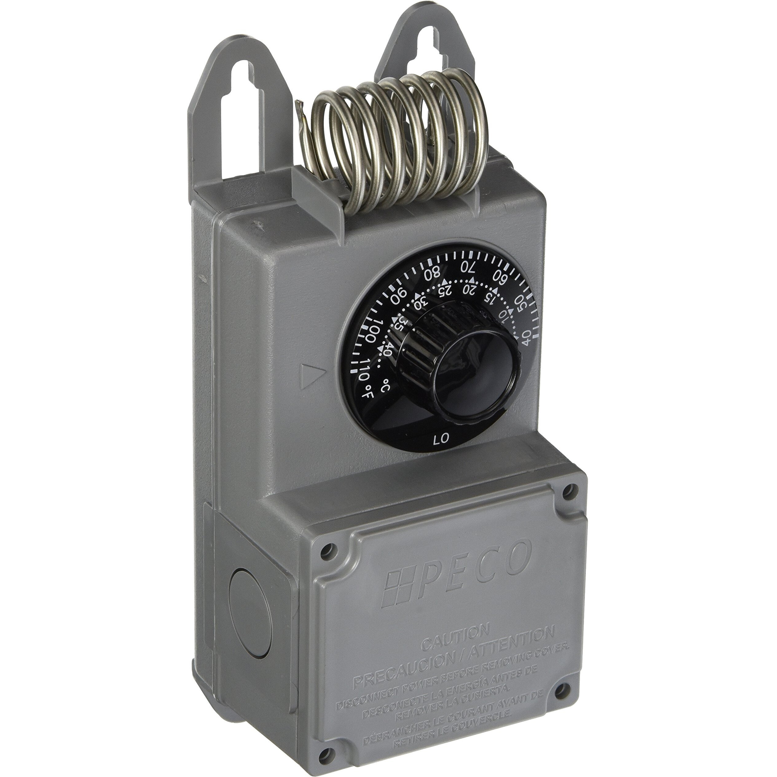 Peco Tf115-001 Nema 4X Line Voltage Thermostat, Gray