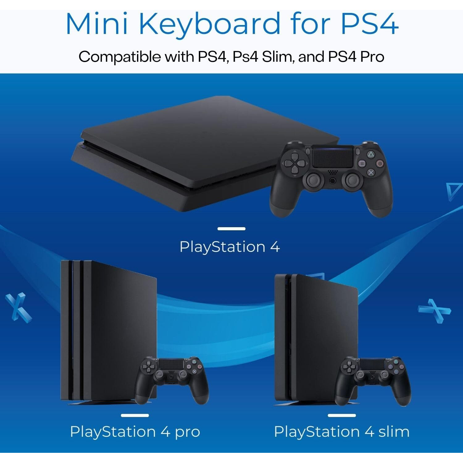 Tnp Ps4 Chatpad - Ps4 Controller Keyboard Attachment, Compact Design - The Ultimate Qwerty Gamepad Keyboard For Playstation4, Compatible With Ps4, Ps4 Slim, And Ps4 Pro