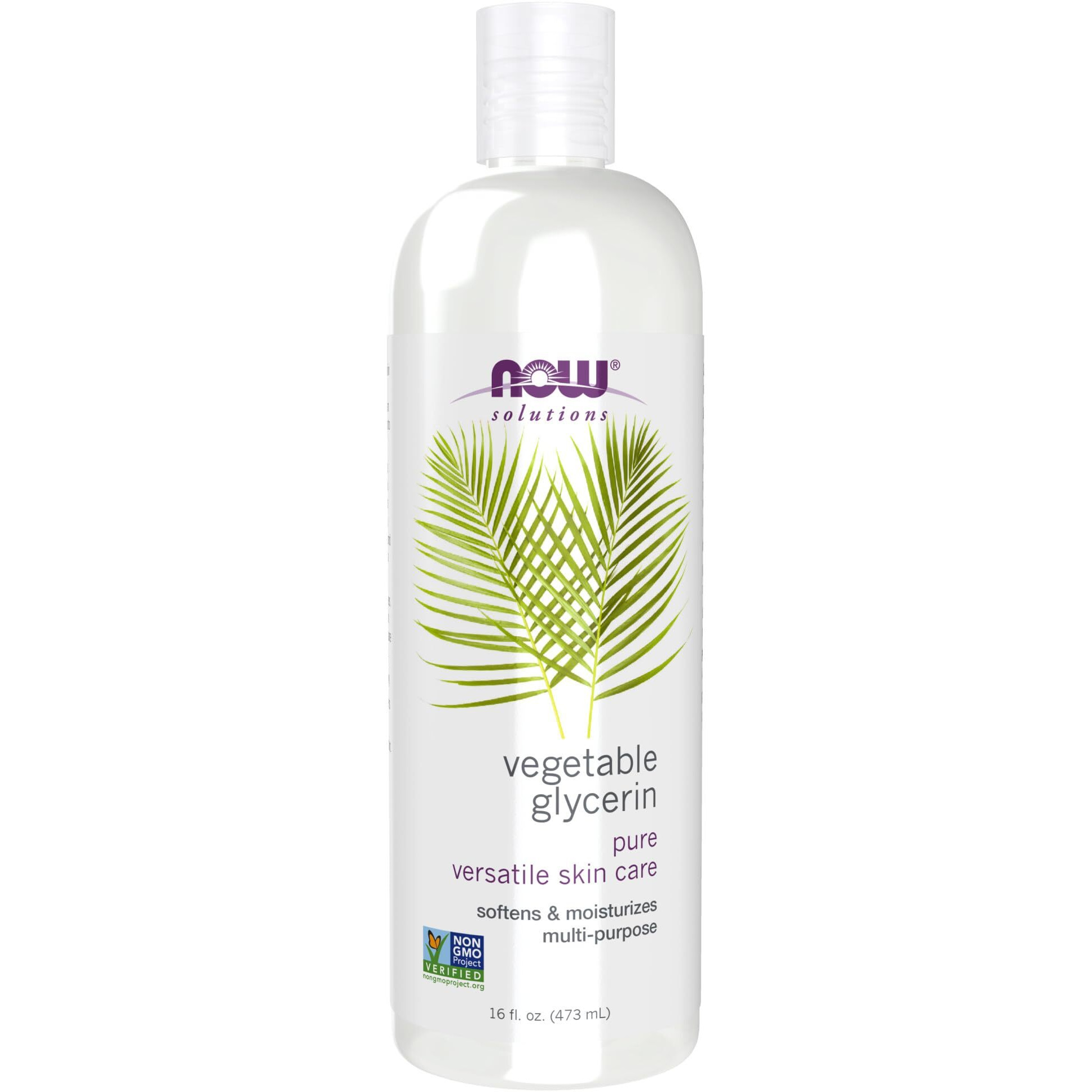 Now Foods Solutions, Vegetable Glycerin, 100% Pure, Versatile Skin Care, Softening And Moisturizing, 16-Ounce