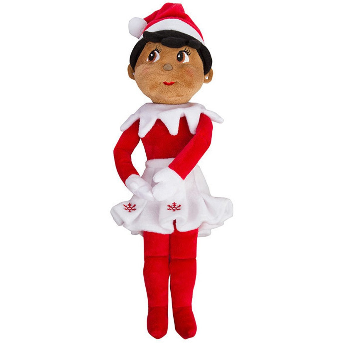 Elf On The Shelf Christmas Plushee Pals Bundle Dark Skin Brown Eyed Boy And Girl Bundle
