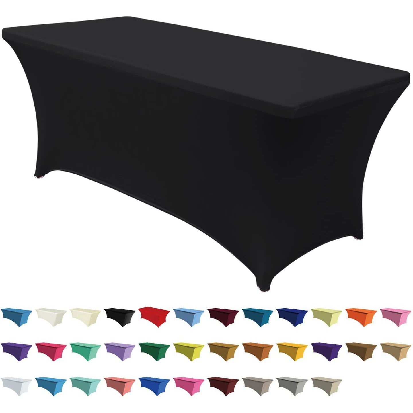 Abccanopy Spandex Tablecloths For 6 Ft Home Rectangular Table Fitted Stretch Table Cover Polyester Tablecover Lash Bed Cover Table Toppers Massage Hallowee Table Cover