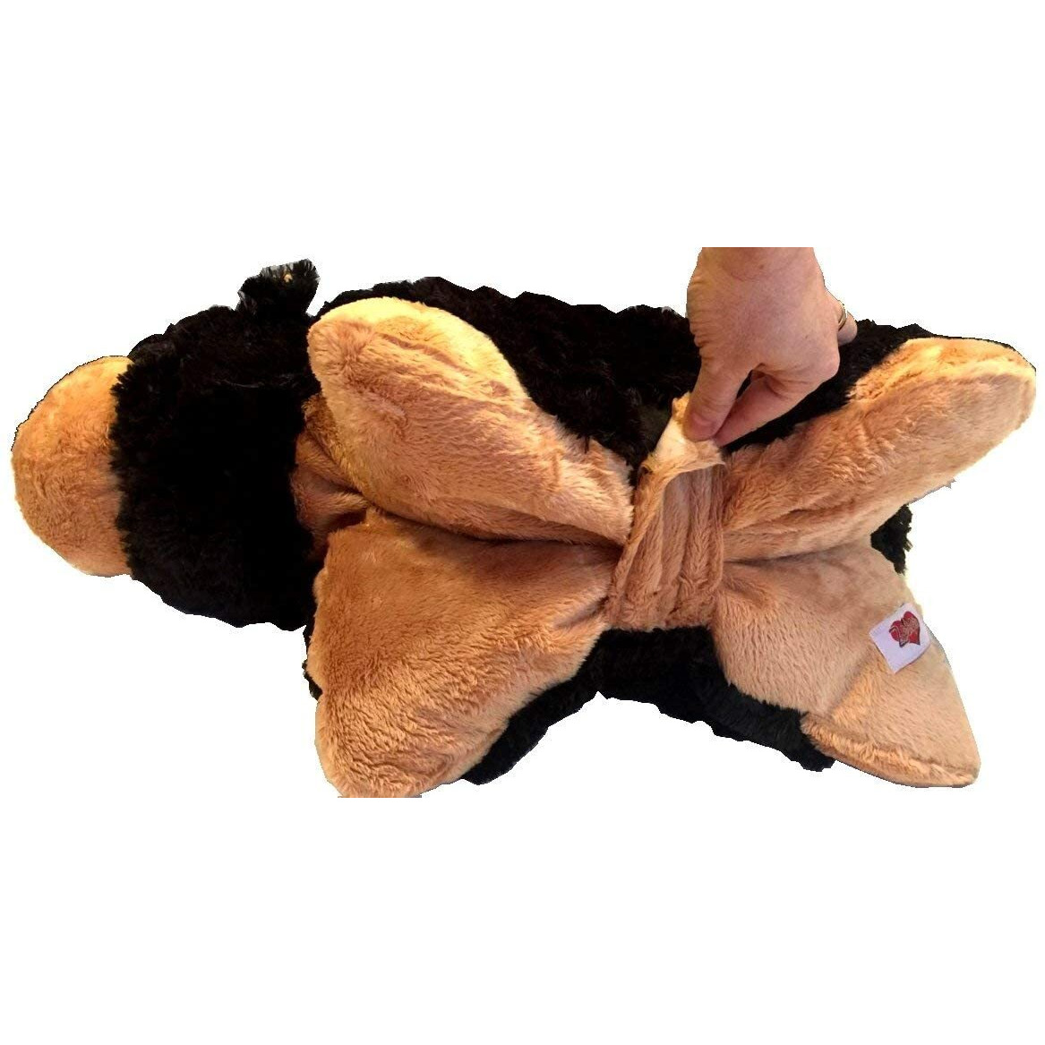 Monkey Zoopurr Pets 19"" Large, 2-In-1 Stuffed Animal And Pillow With Embroidered Eyes | Expandable Cushion | Premium Soft Plush Cute Toy Travel Comfort | Great Present For Toddlers & Kids