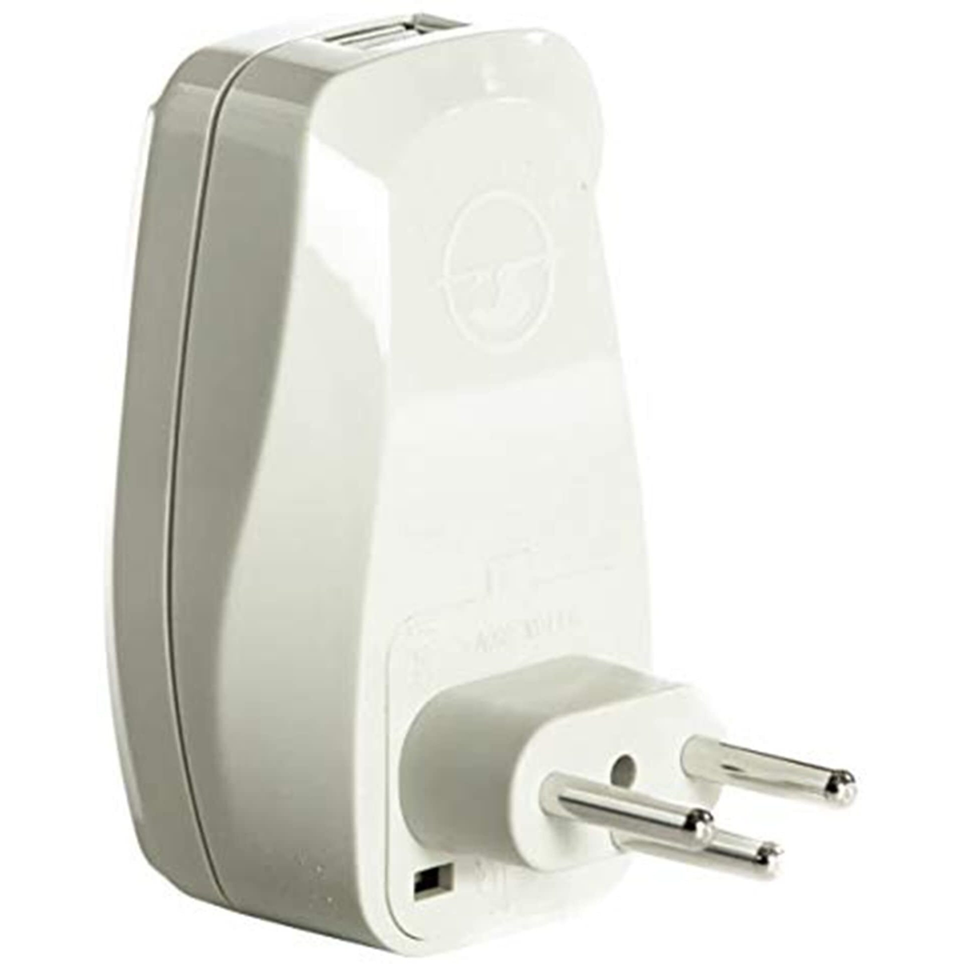 Orei Universal 3 In 1 Plug Adapter For Brazil Travel With Usb And Surge Protection-Grounded Type N (Wpu-N-Gn)