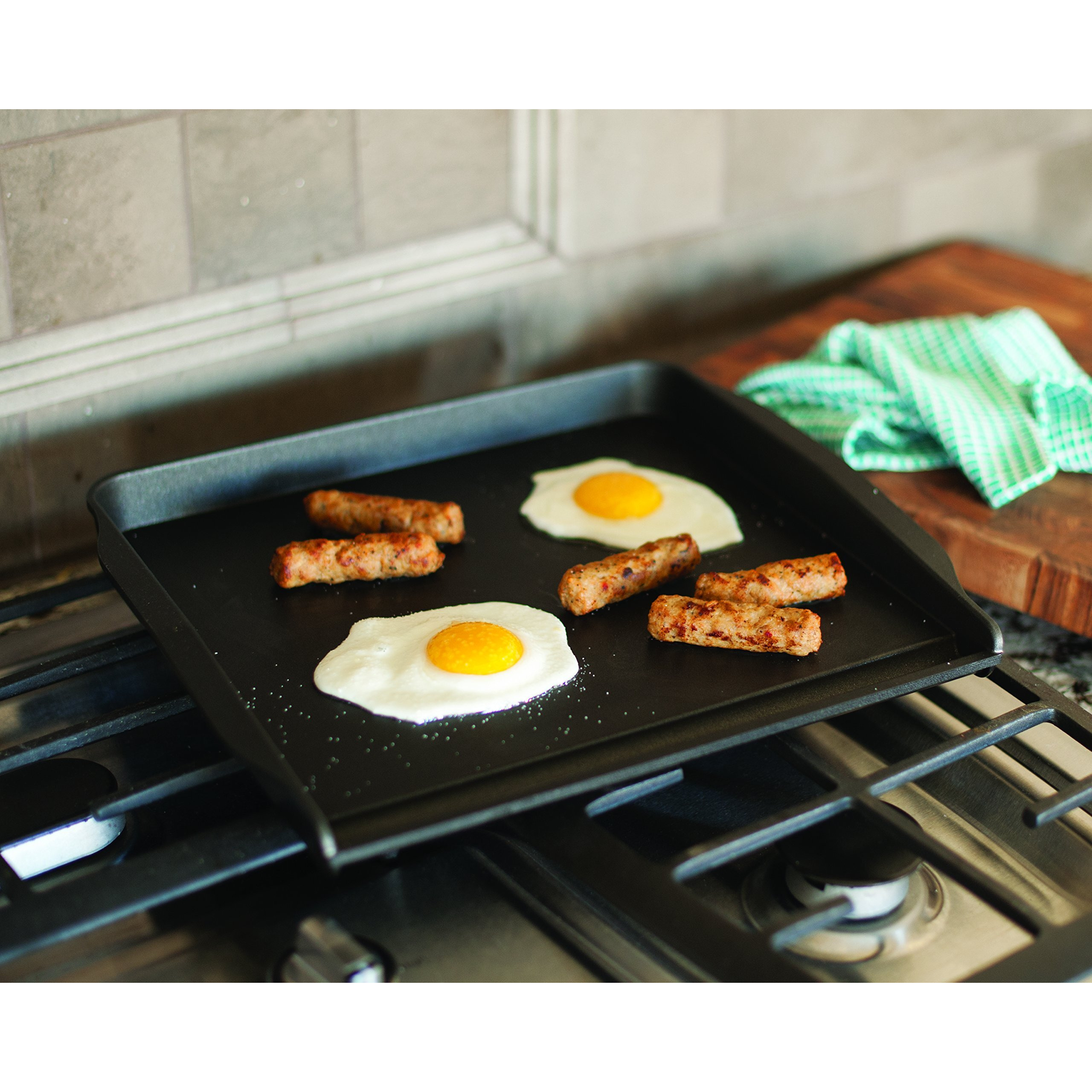 Nordic Ware Stovetop Backsplash Griddle, Black, Nonstick