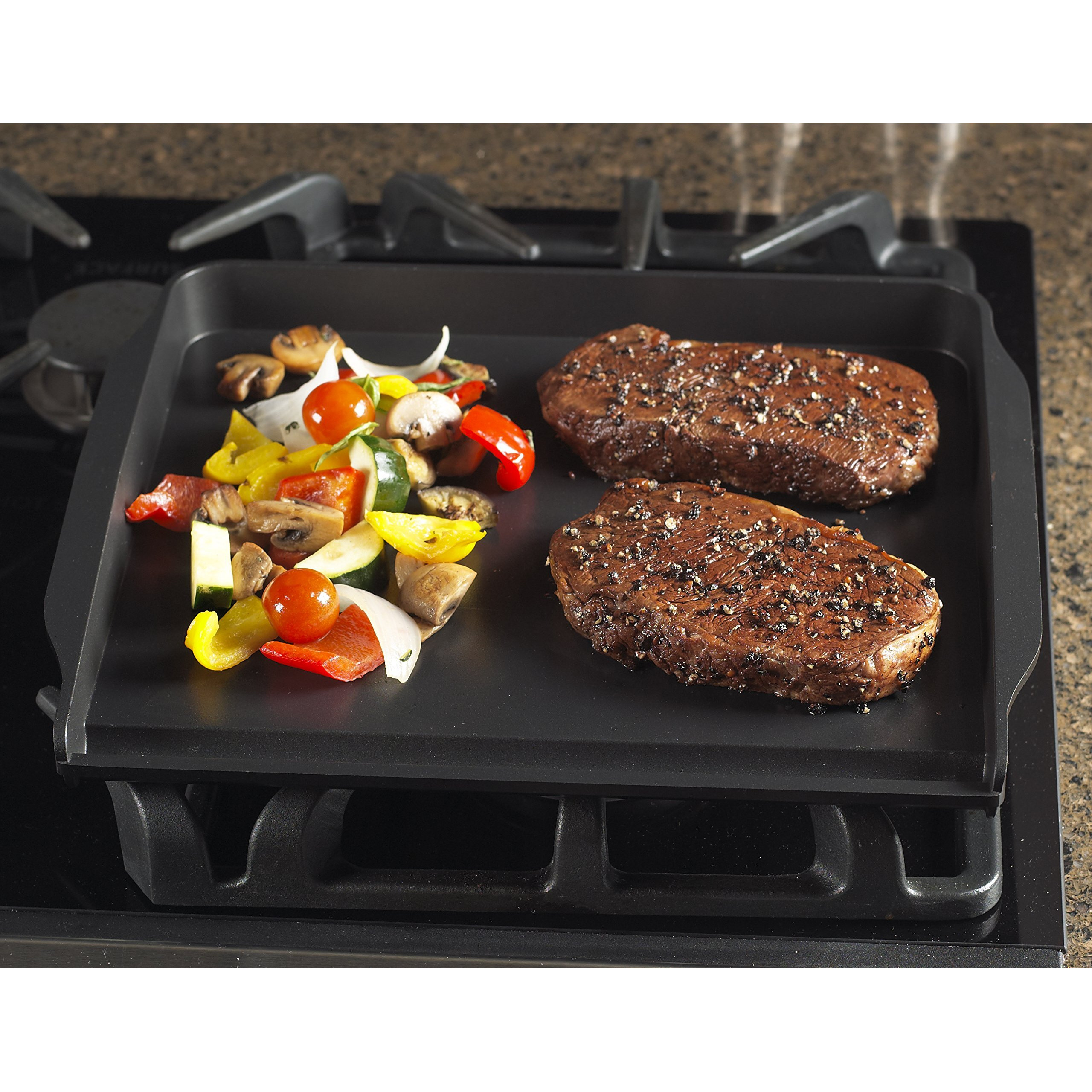 Nordic Ware Stovetop Backsplash Griddle, Black, Nonstick
