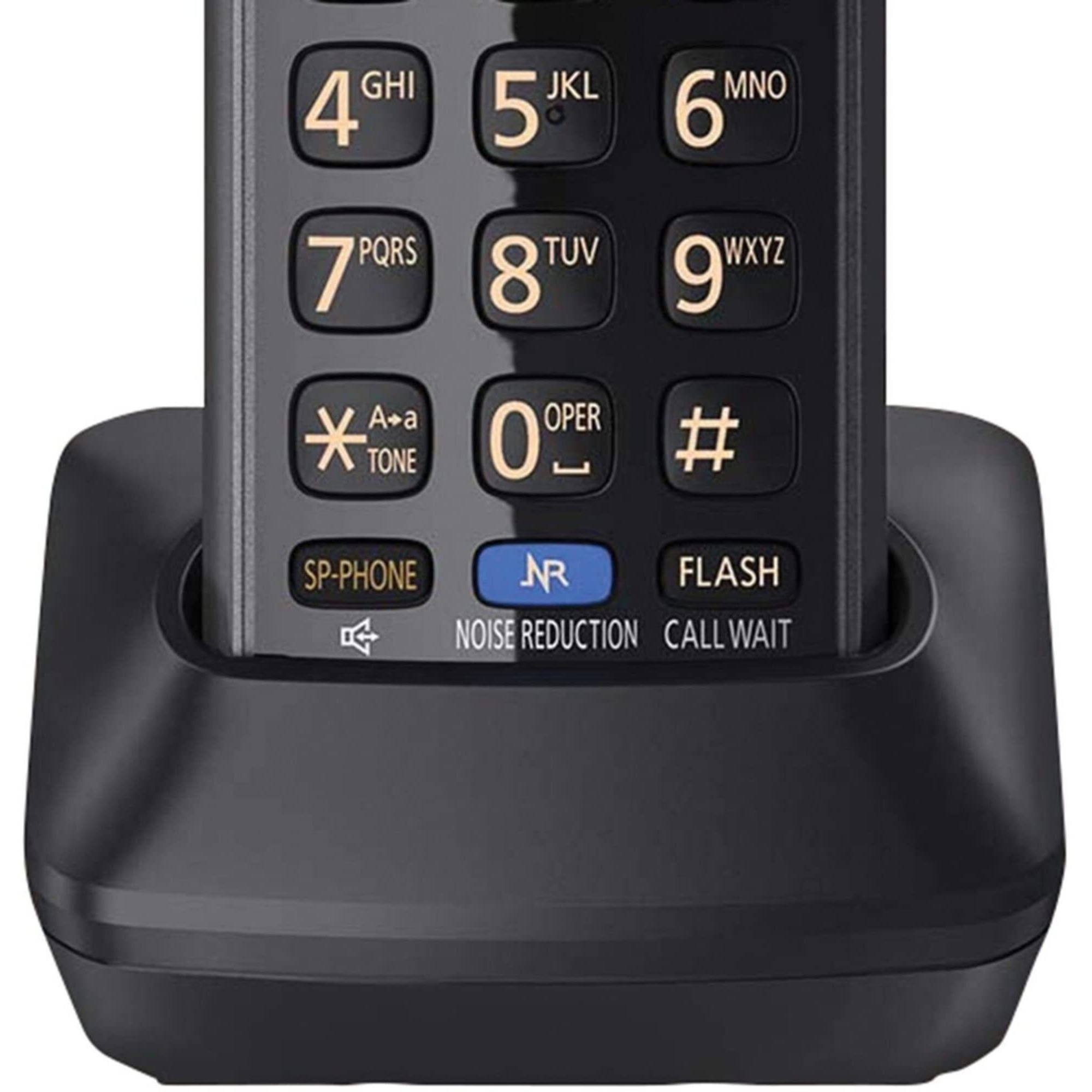 Panasonic Dect 6.0 Plus Cordless Phone Handset Accessory Compatible With 2-Line Cordless Phones Kx-Tg95Xx Series Business Telephones, Headset Jack - Kx-Tga950B (Black)