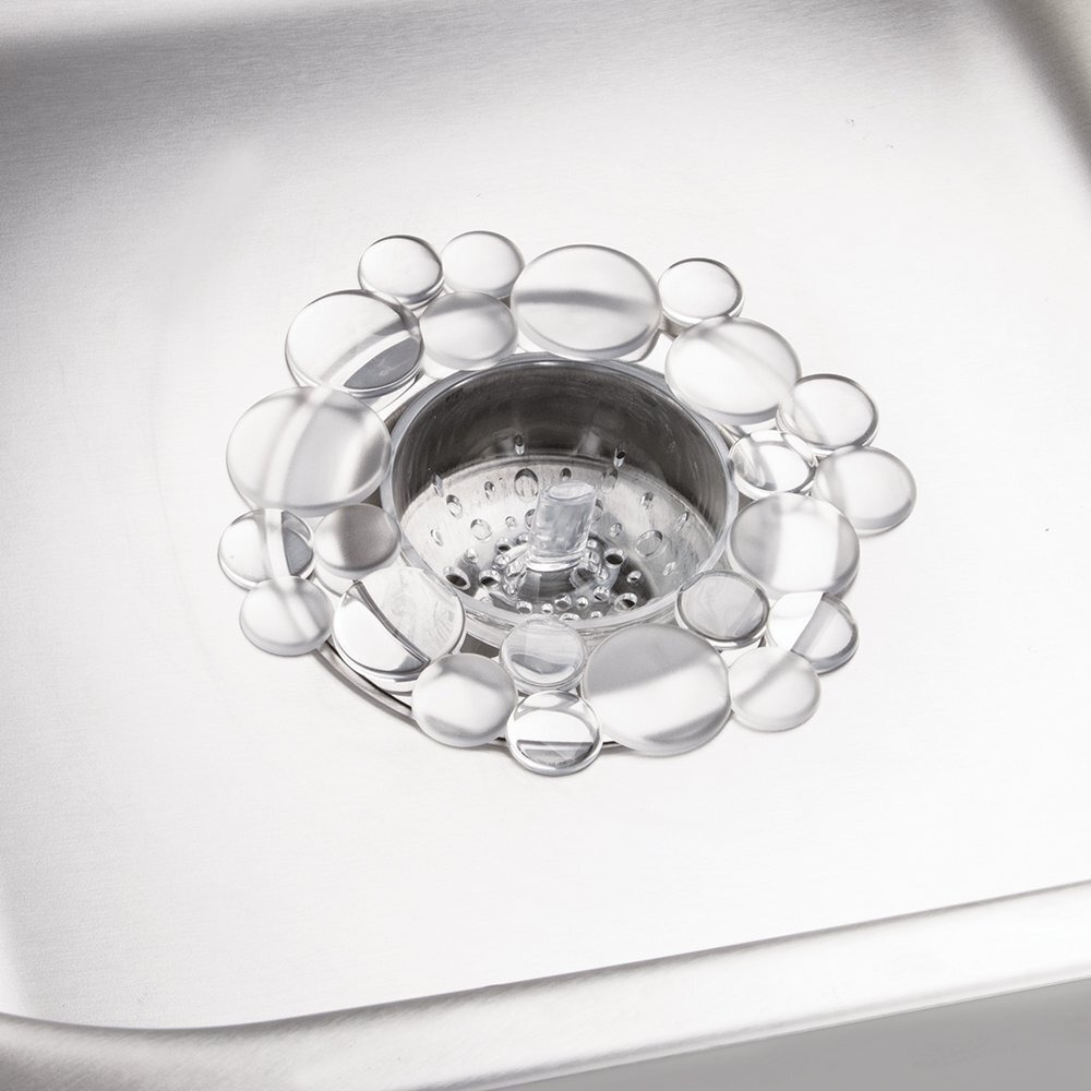 Idesign Bubbli Bpa-Free Flexible Pvc Plastic Sink Strainer - 5.56"" X 5.51"" X 1.37"", Clear