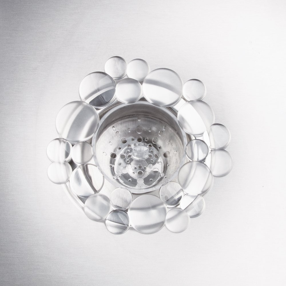 Idesign Bubbli Bpa-Free Flexible Pvc Plastic Sink Strainer - 5.56"" X 5.51"" X 1.37"", Clear