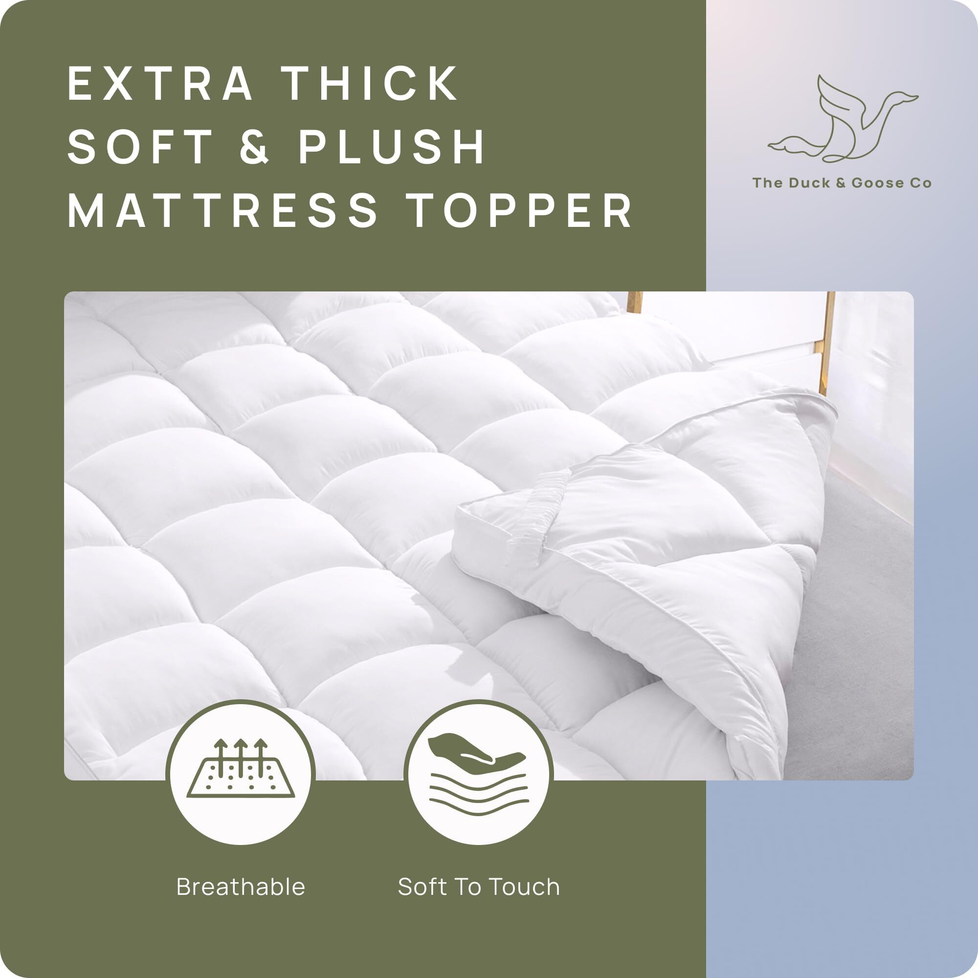 Plush Extra Thick Mattress Topper Queen For Softening Firm Mattress, Breathable Cooling Mattress Pillow Top Bed Topper For Back Pain & Sleep Comfort, Overfilled Mattress Pad, Fit To 6   -22    Mattress
