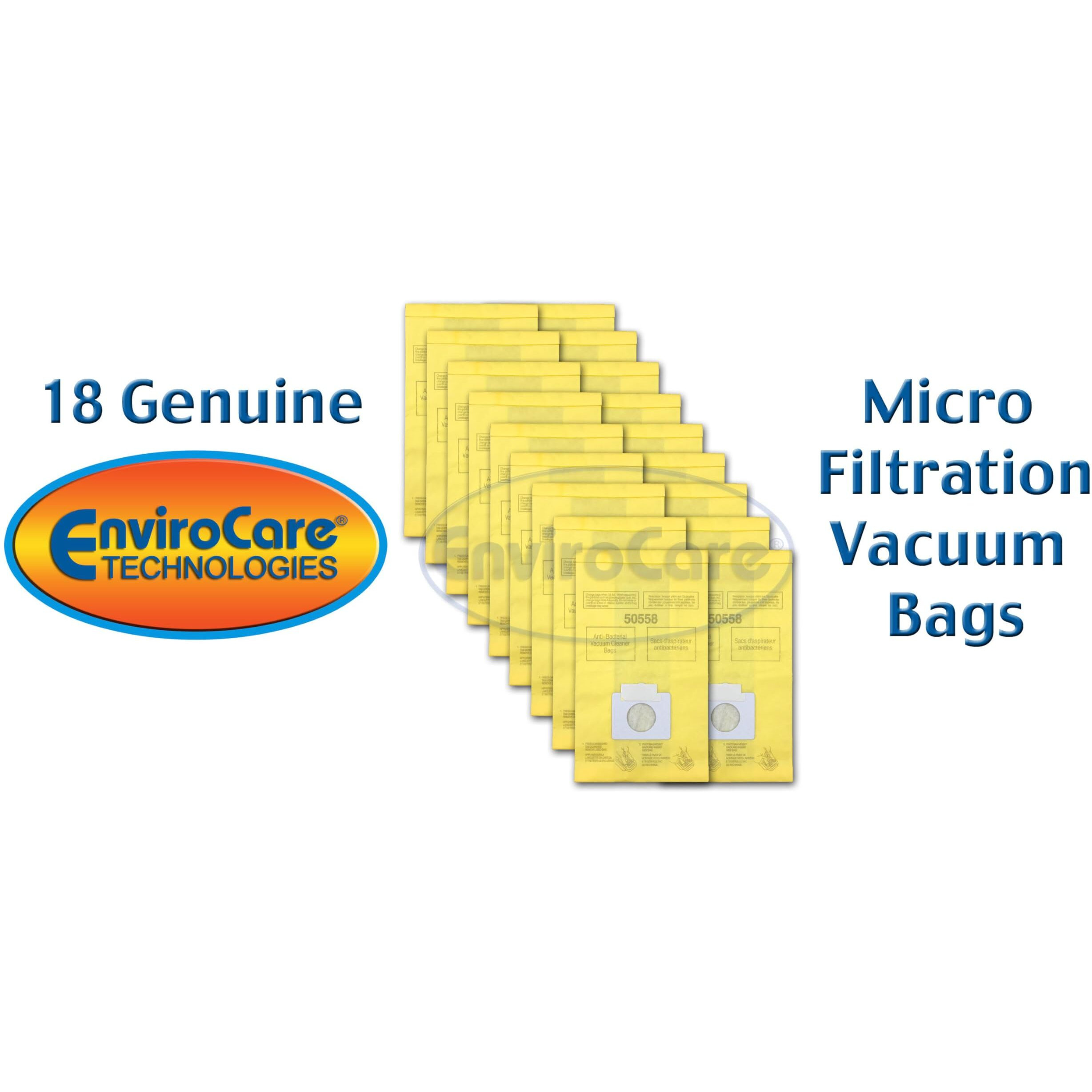 Envirocare Replacement Micro Filtration Vacuum Cleaner Dust Bags Designed To Fit Kenmore Canister Type C Or Q 50555, 50558, 50557 And Panasonic Type C-5 18 Pack