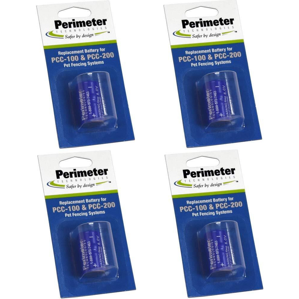 Perimeter Technologies Four Pack Perimeter Pet Fencing Dog Collar Batteries By (4-Pack)