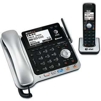 AtampT Tl86109 Two-Line Dect 6.0 Phone System W/Bluetooth Headset Amp Hearing Aid Compatible