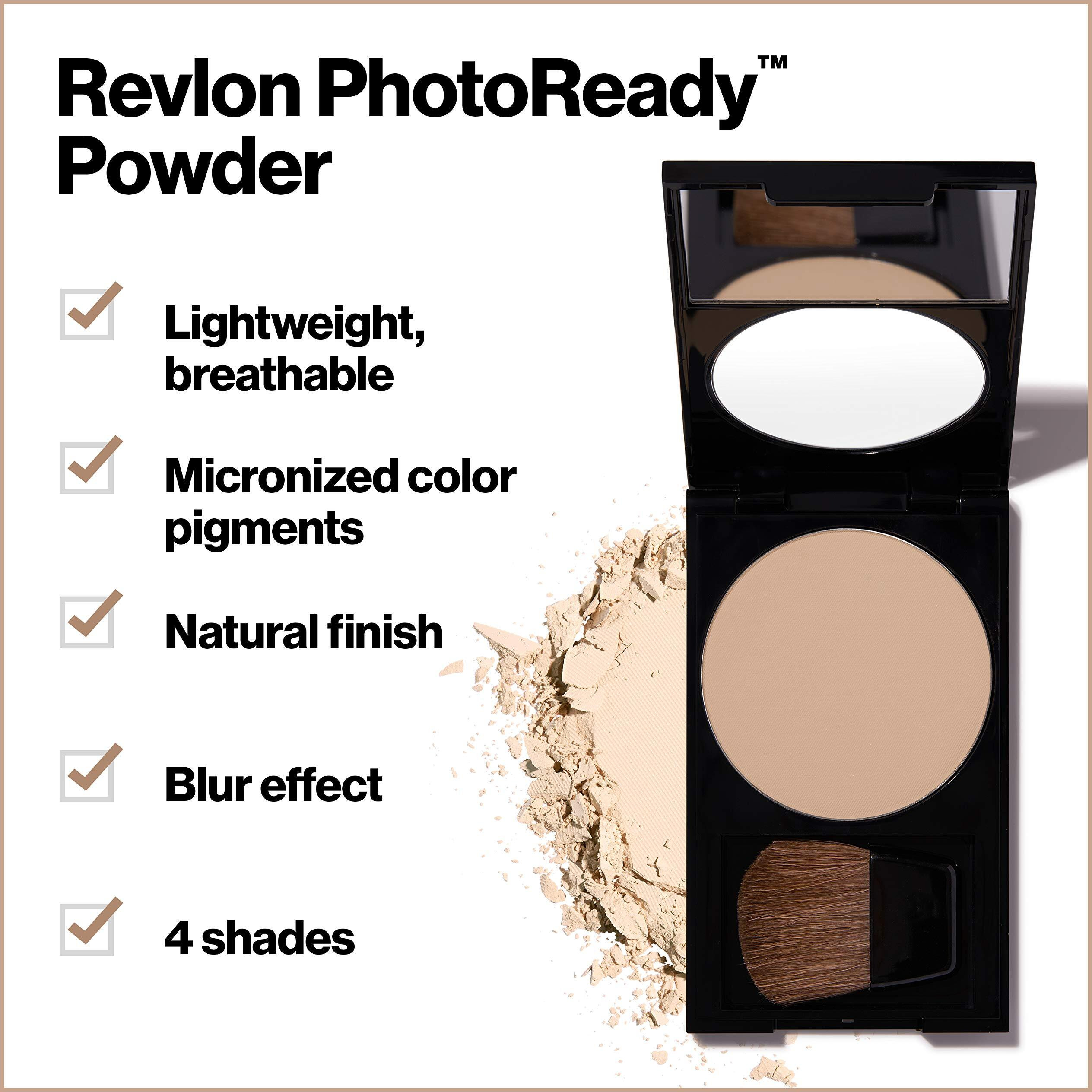 Revlon Face Powder, Photoready Blurring Face Makeup, Longwear Medium- Full Coverage With Flawless Finish, Shine & Oil Free-Fragrance Free, 010 Fair Light, 0.30 Oz