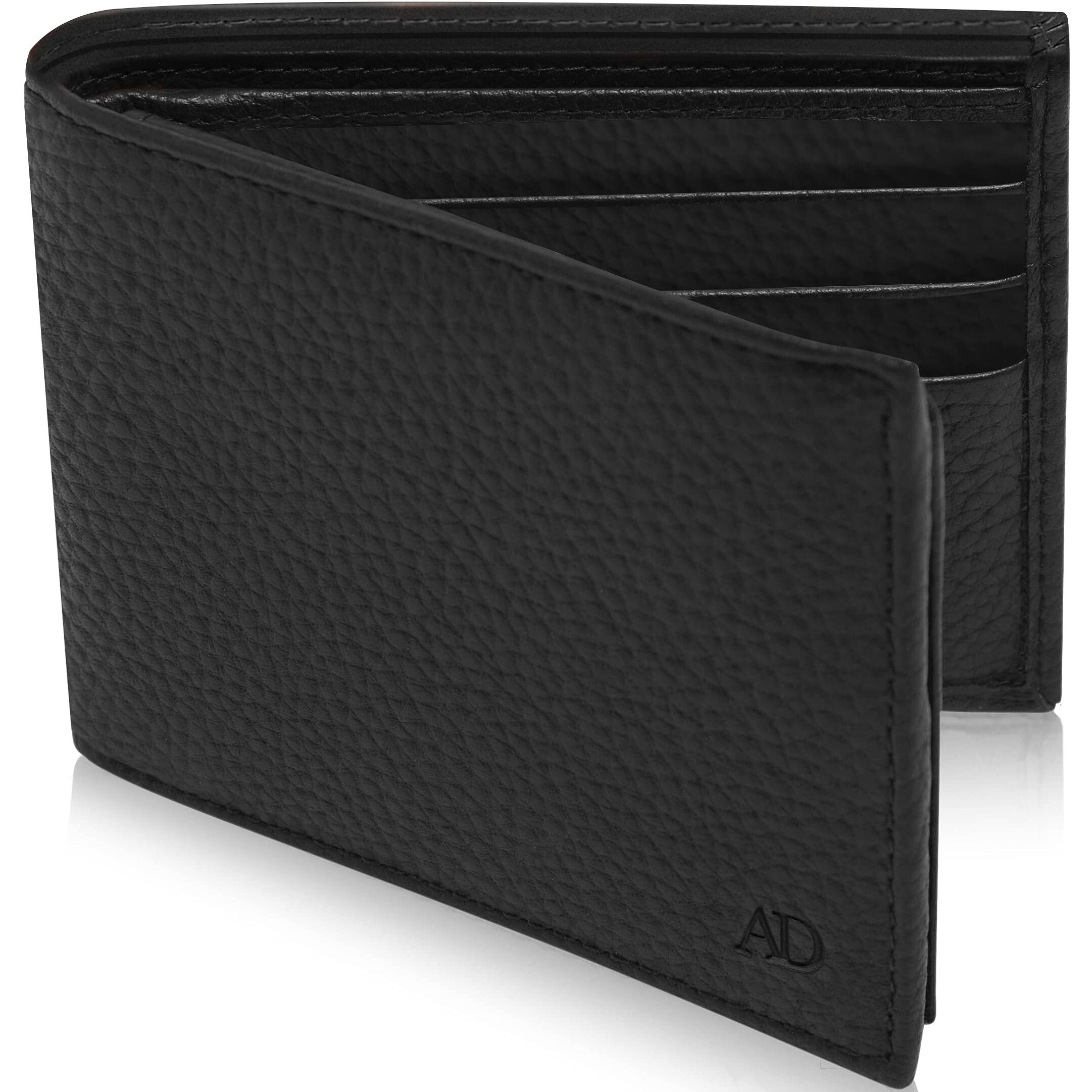 Access Denied Slim Leather Bifold Wallets For Men - Minimalist Mens Wallet Rfid Blocking Card Holder With Id Window Gifts For Men