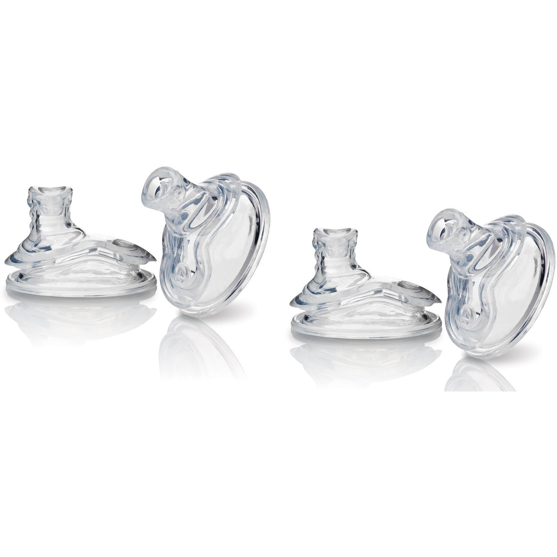 Nuby Super Spout No Spill Replacement Spouts, Clear, 4 Count (Pack Of 2)