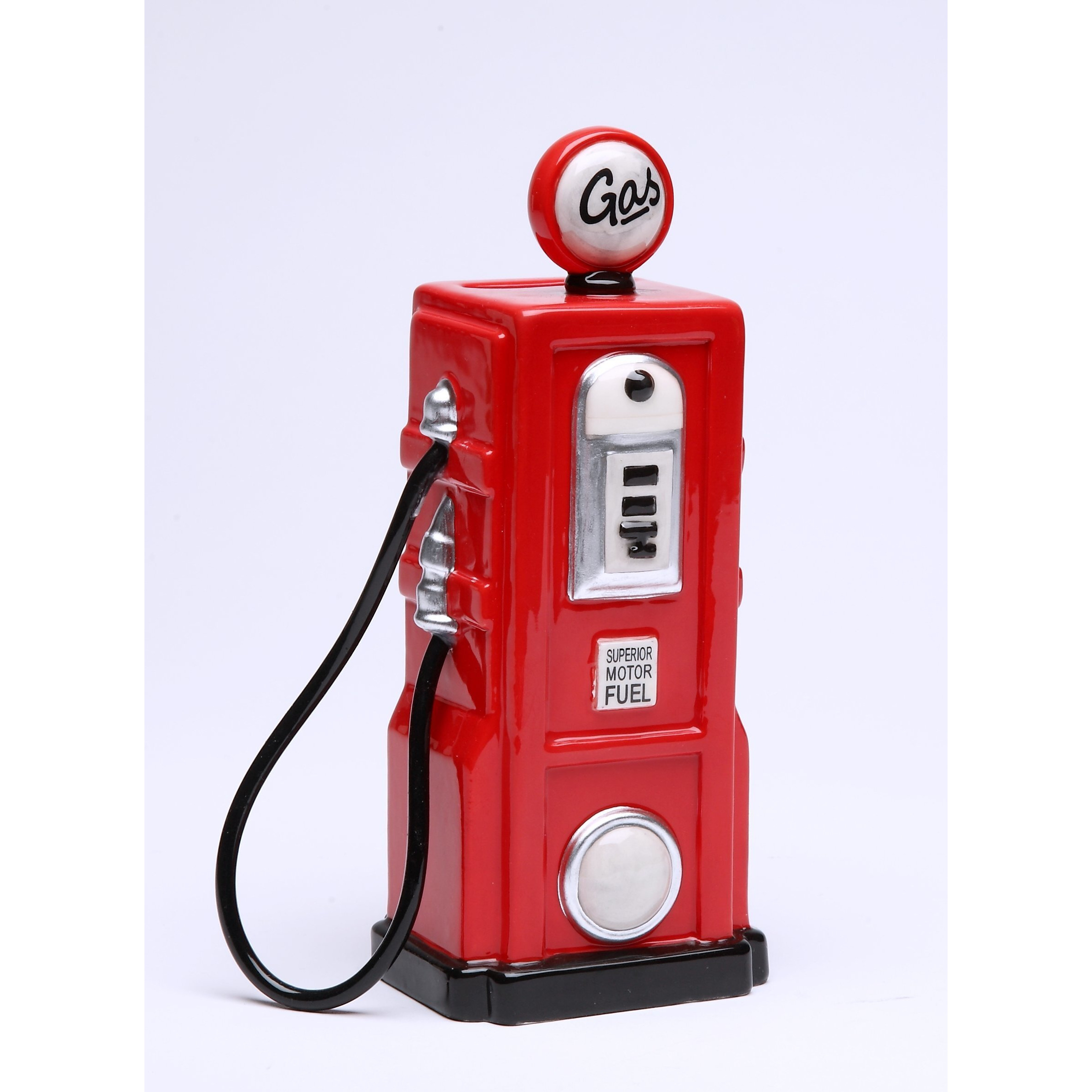 Stealstreet Ss-Cg-62519, 6.25 Inch Ceramic Painted Red Old Fashion Gas Pump Money Piggy Bank