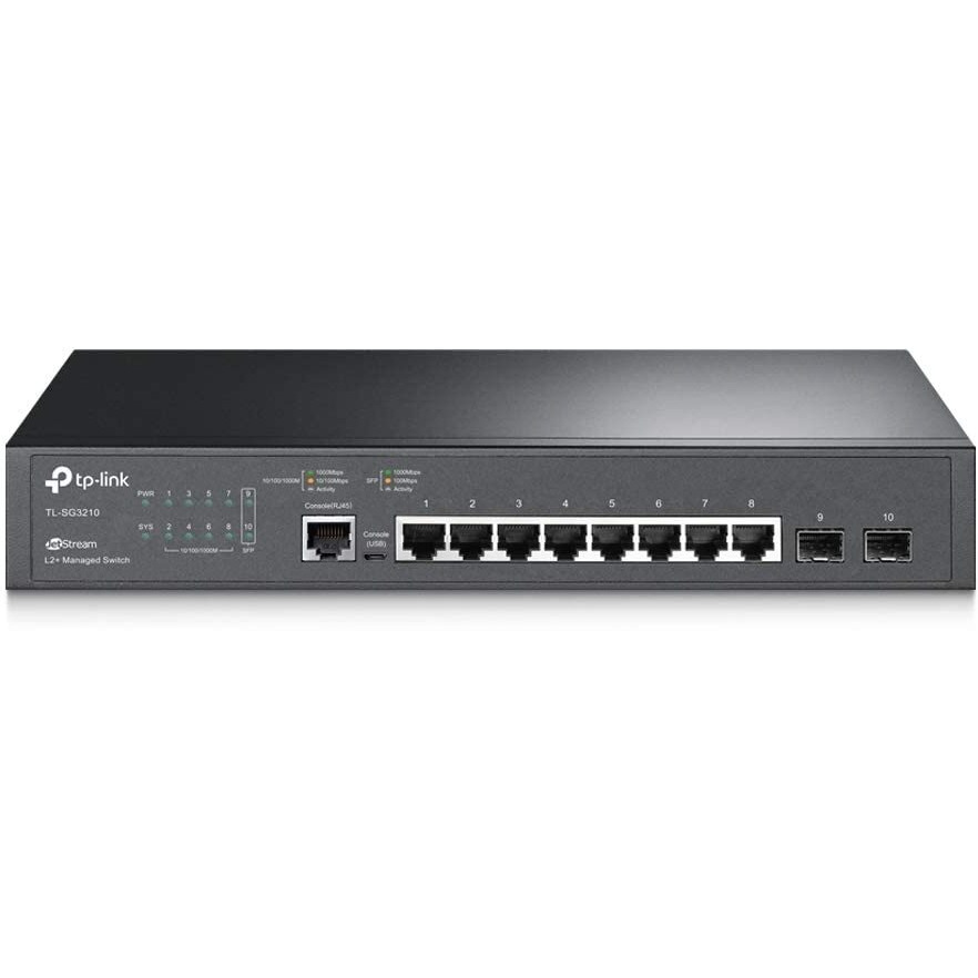 Tp-Link 8-Port Gigabit Ethernet L2 Managed Switch With 2-Sfp Slots (Tl-Sg3210)