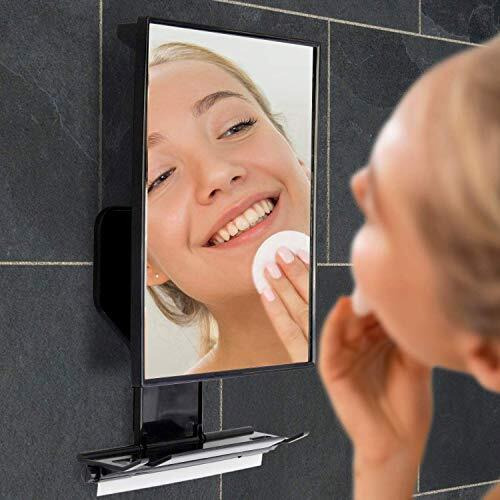 Toilettree Products Fogless Shower Mirror - Anti-Fog Mirror - Adjustable Shaving Mirror With A Squeegee - Rust-Proof, Impact-Resistance Bathroom Shower Mirror - Tall