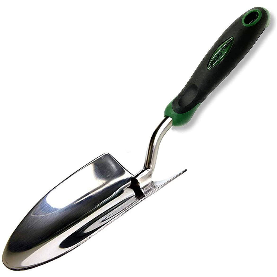 Edward Tools Bend-Proof Garden Trowel - Heavy Duty Polished Stainless Steel - Rust Resistant Oversized Garden Hand Shovel For Quicker Work - Digs Through Rocky/Heavy Soils - Comfort Grip (1)