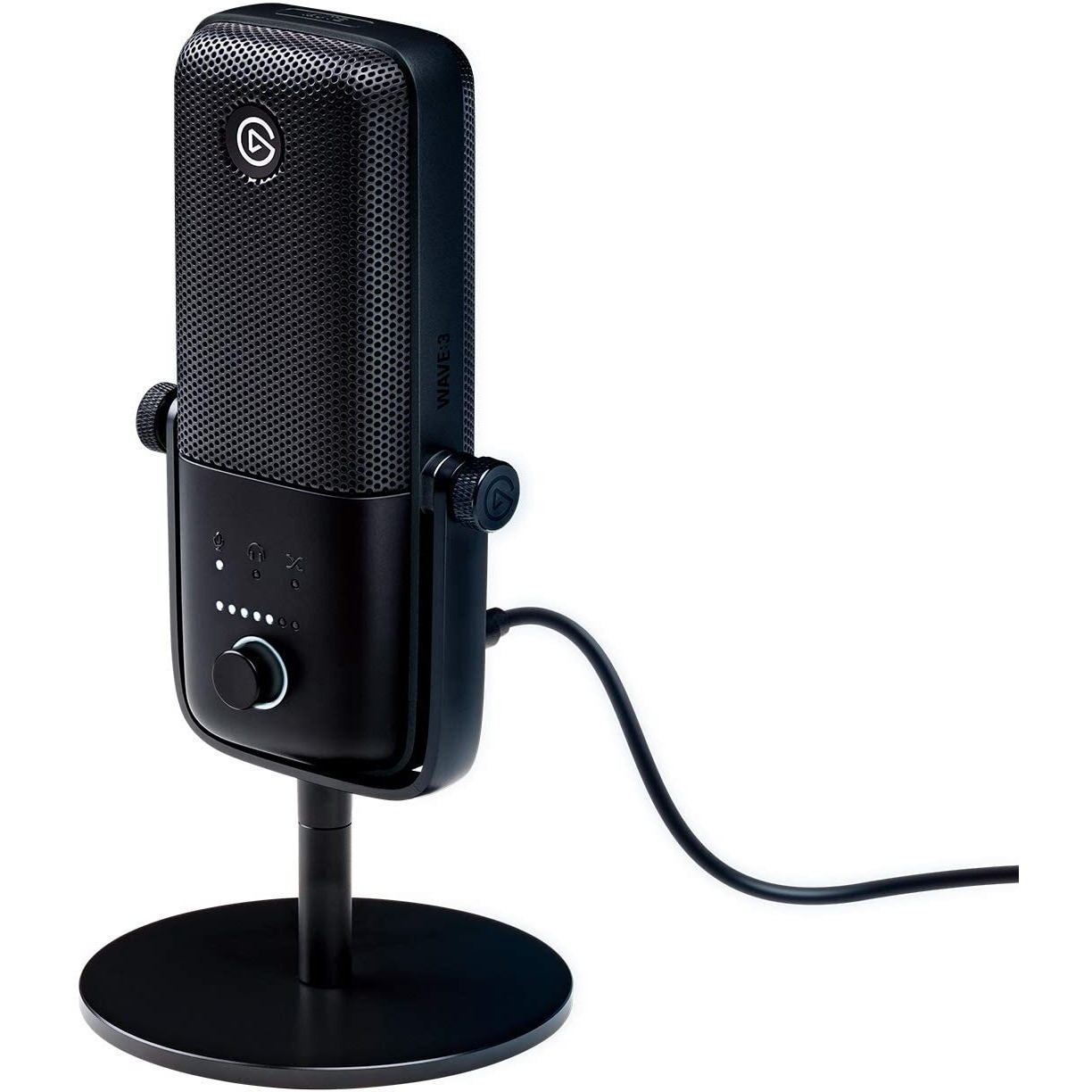 Elgato Wave3 - Premium Studio Quality Usb Condenser Microphone For Streaming, Podcast, Gaming And Home Office, Free Mixer Software, Sound Effect Plugins, Anti-Distortion, Plug N Play, For Mac, Pc