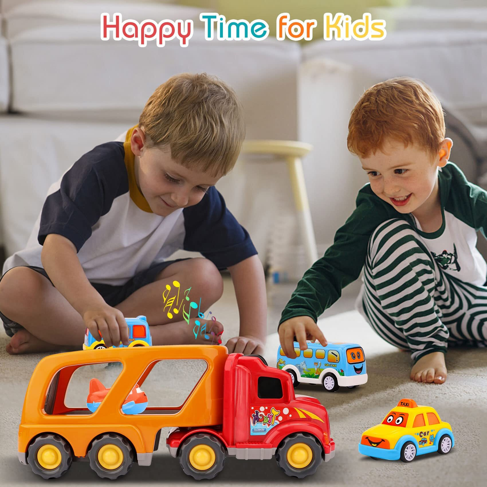 Nicmore Carrier Truck Toddler Toys Car Transport Toy For 1 2 3 4 Year Old Boys Girls 18 Month 5-In-1 Kid Playset Gifts For Preschool Birthday Christmas