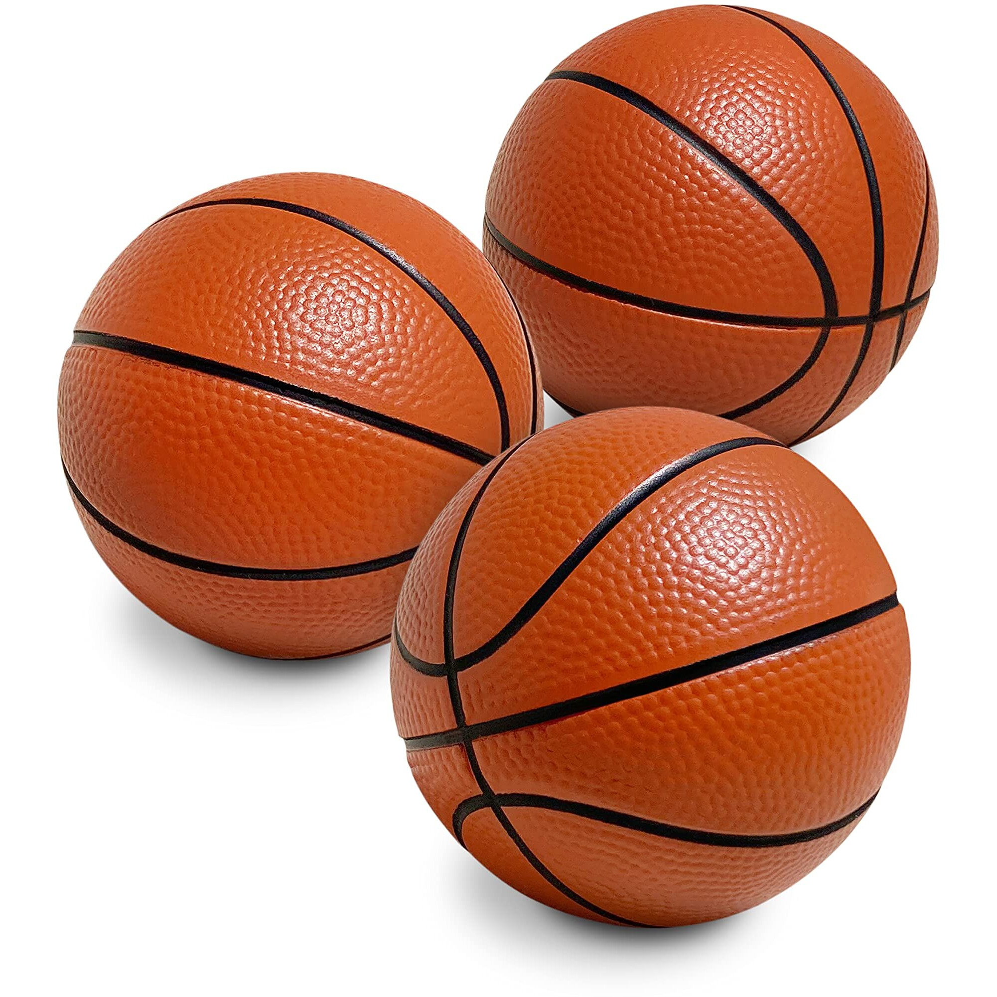 Soft Foam Mini Basketball - 3"" Ball For Nerf Hoops & Indoor Play - Durable & Lightweight, Textured Surface, Compatible With Nerf Hoop - Set Of Multi-Pack Balls For Swishing & Practicing Basketballs