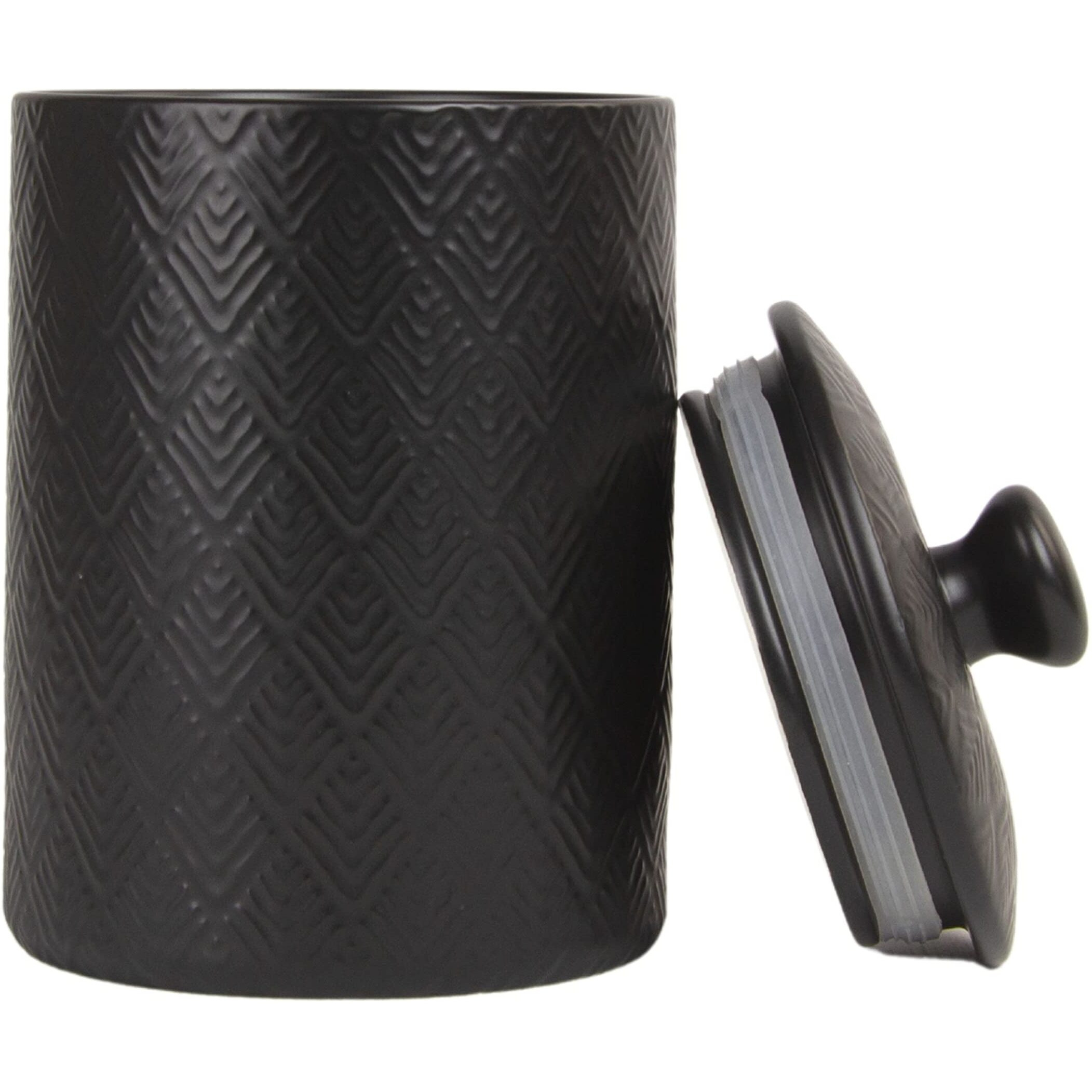 10 Strawberry Street Kitchen Canister, 3 Piece Set, Marquis Matte Black