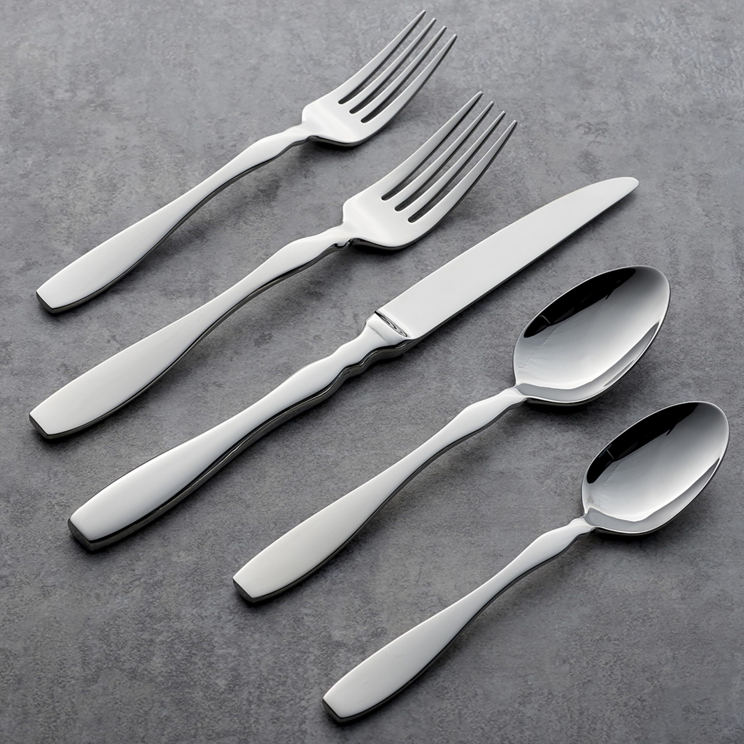 Oneida Figura 20 Piece Everyday Flatware Set, Service For 4, 18/0 Stainless Steel, Silverware Set, B282020Al20