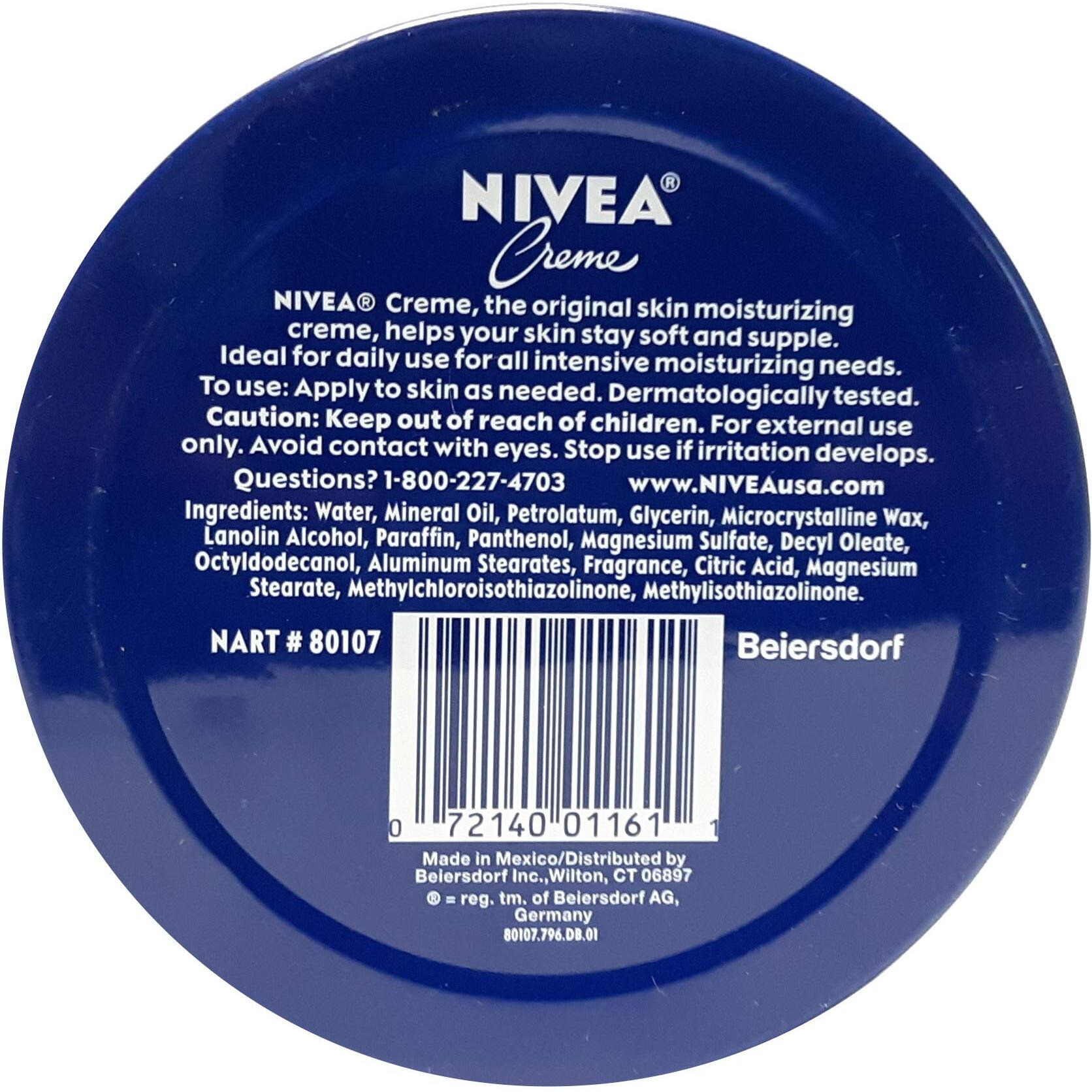 Nivea Creme Tin - 400Ml Pack Of 1, Whole Body Moisturizer For Acne-Prone Skin, Alcohol-Free & Antiseptic
