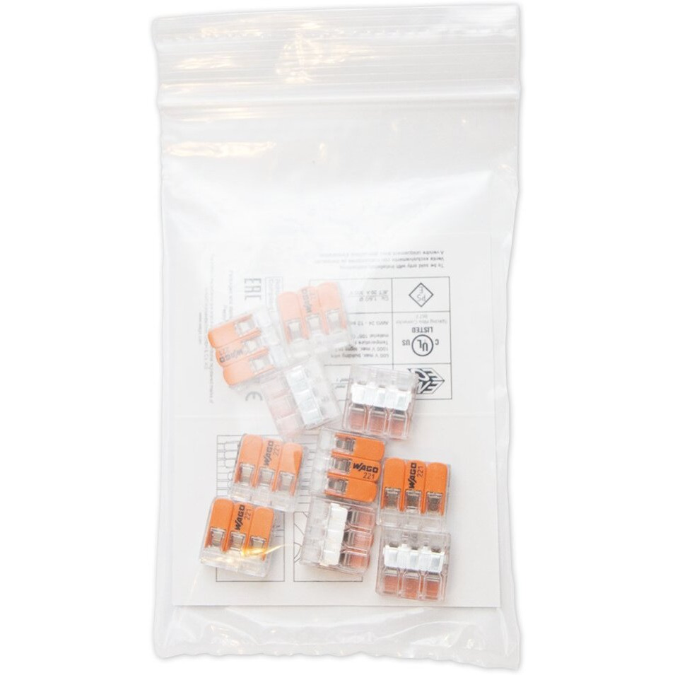 Wago 221-413 Lever-Nuts 3 Conductor Compact Connectors 10 Pk