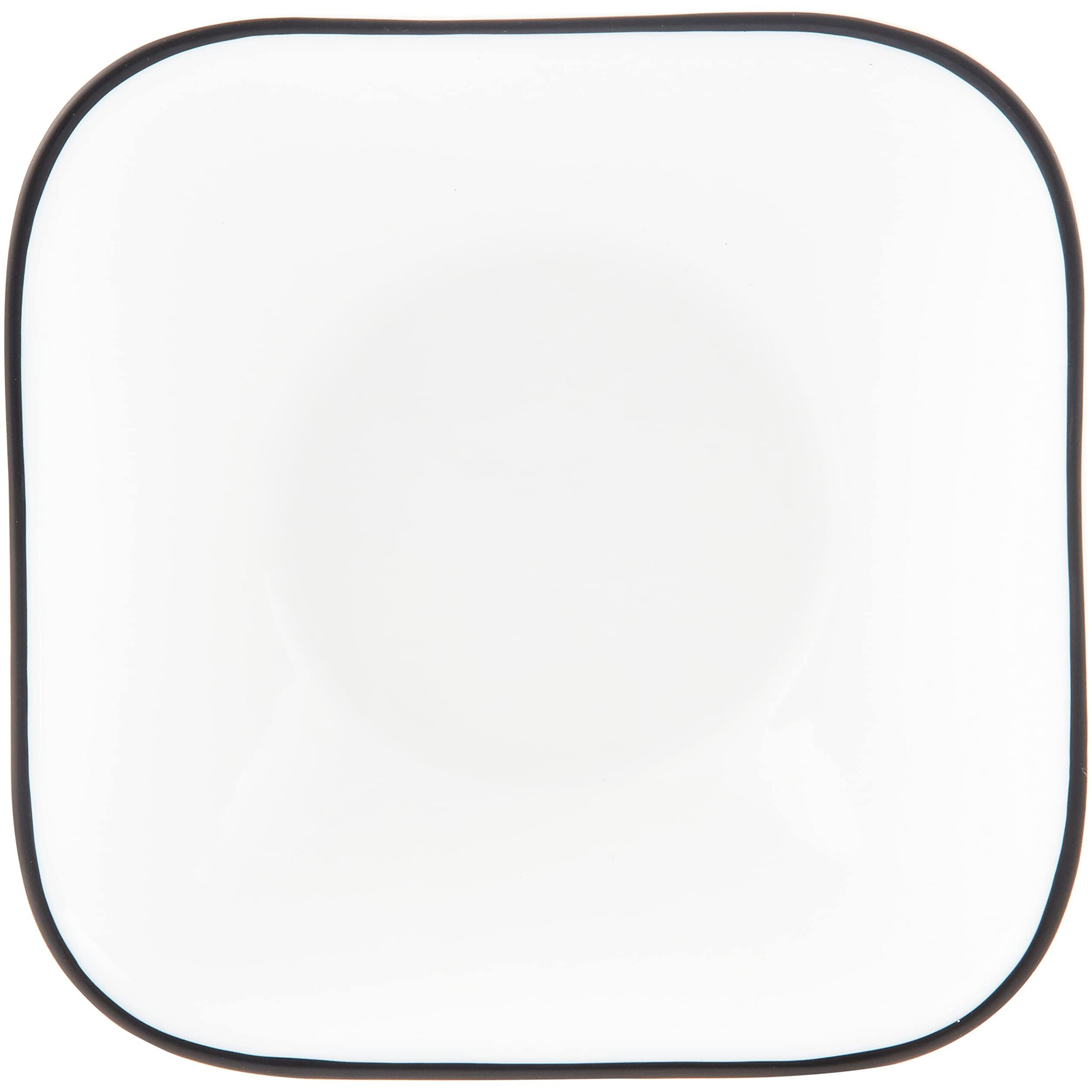 Corelle Vitrelle 6-Piece (22-Oz) Cereal Soup Bowls, Triple Layer Glass And Chip Resistant, Lightweight Square Dinnerware Bowl Set, Simple Lines
