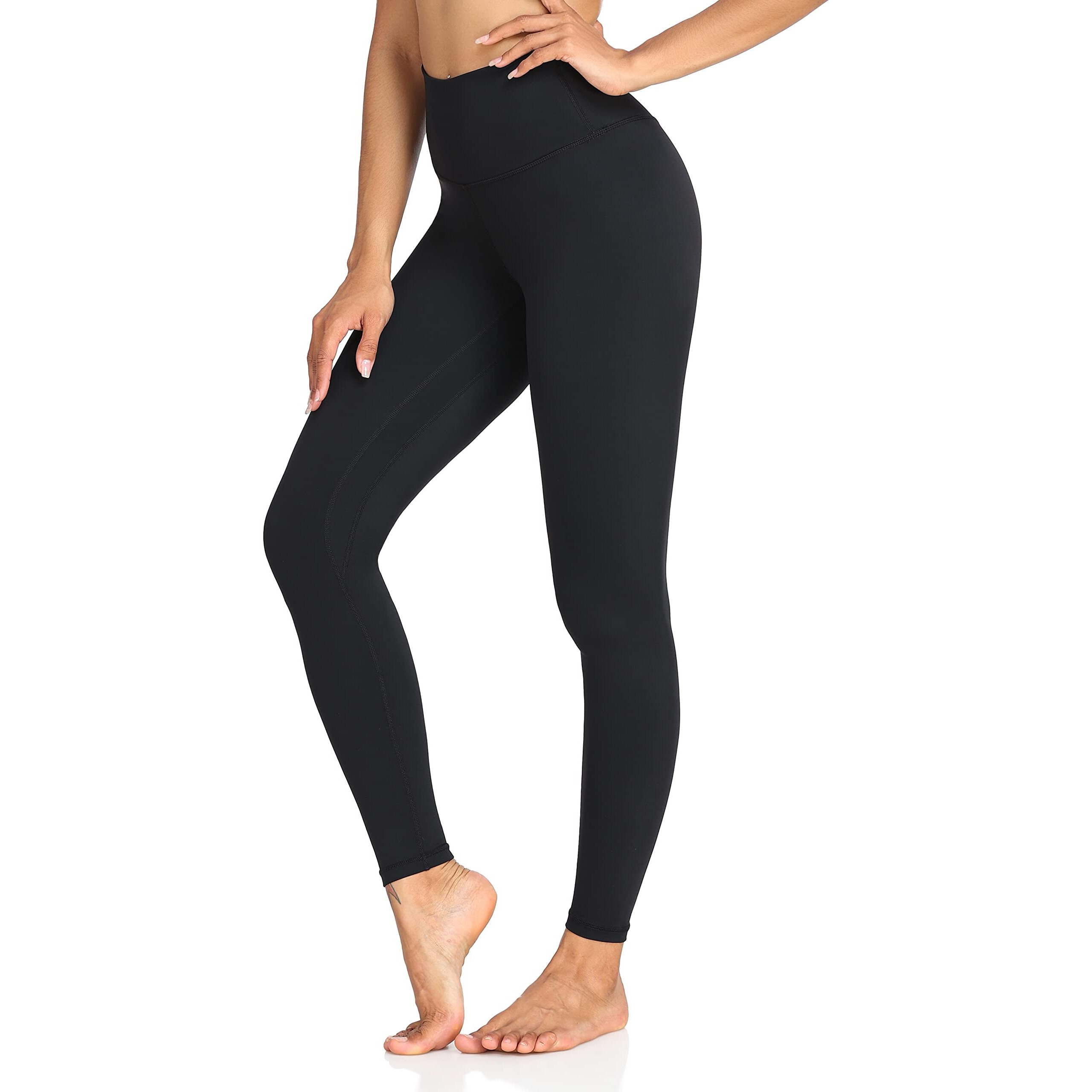 Colorfulkoala Women's Buttery Soft High Waisted Yoga Pants Full-Length Leggings (M, Black)